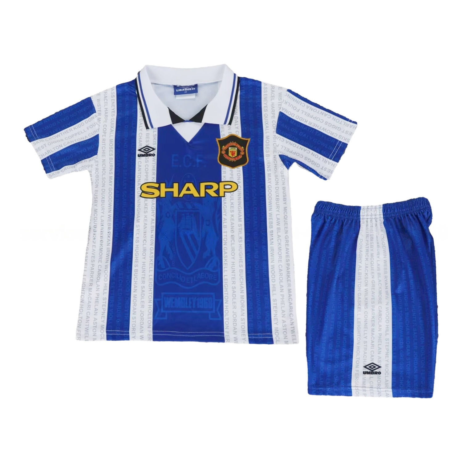 Retro Manchester United 94-96 Away Kids Kit - ManixJersey