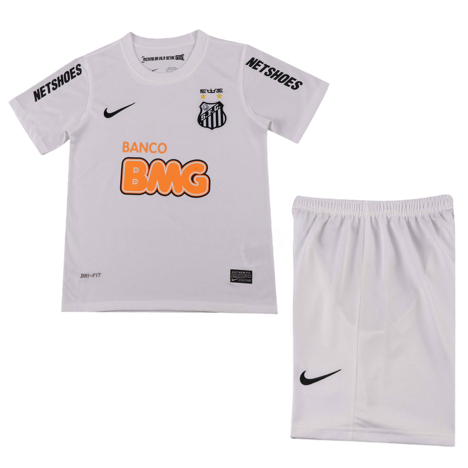Retro Santos 2012 Home Kids Kit - ManixJersey