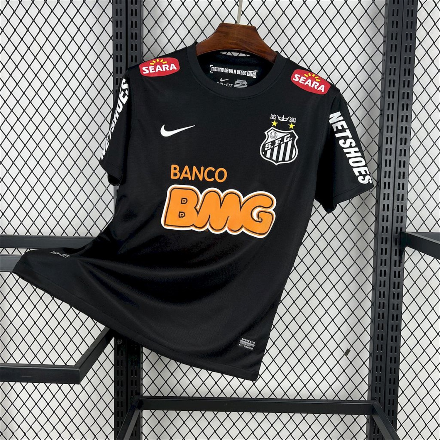 Retro Santos 2011-12 Black Jersey - ManixJersey
