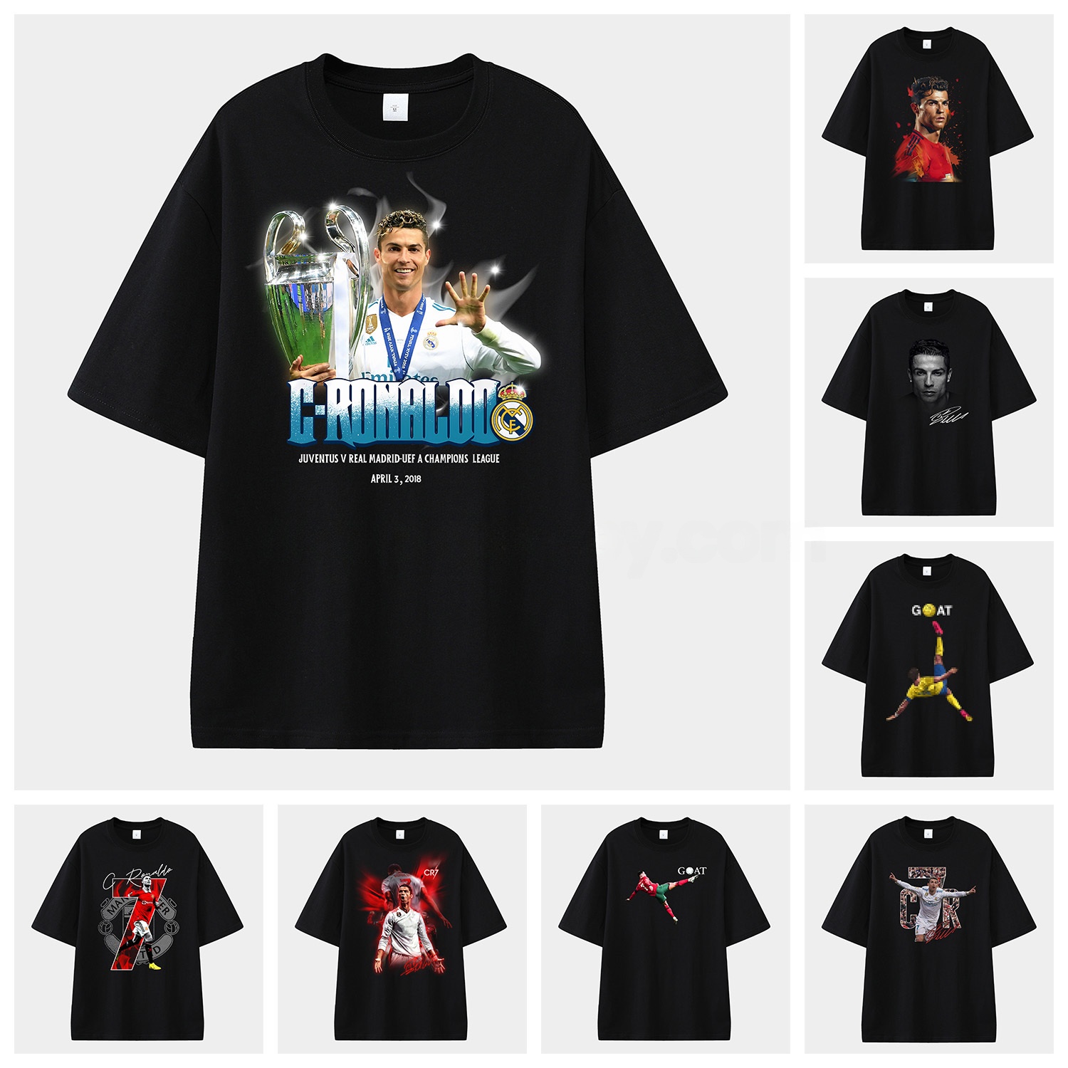 Cristiano Ronaldo Portugal Real Madrid Manchester United Unisex Pure Cotton T-shirt - ManixJersey