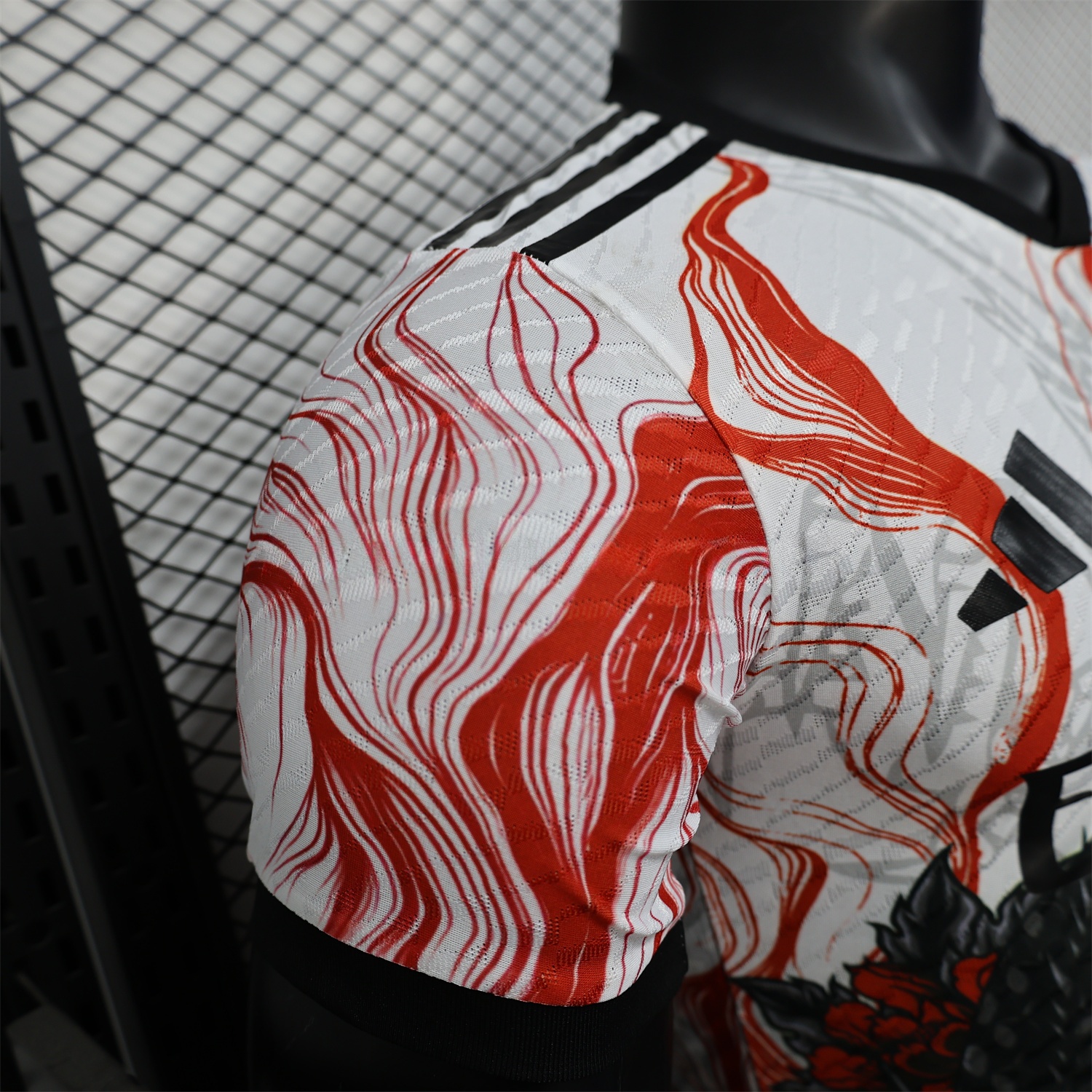 Real Madrid 24-25 Black & Red Loong White Jersey - Player Version - ManixJersey