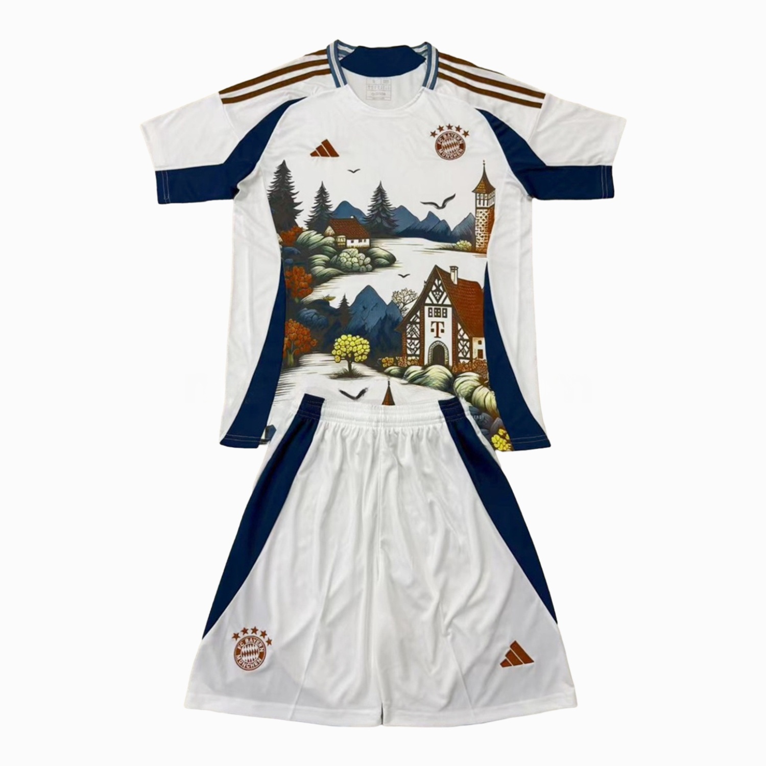 Bayern Munich 24-25 White Concept Men's Adult Jersey Set - Fans Version - ManixJersey