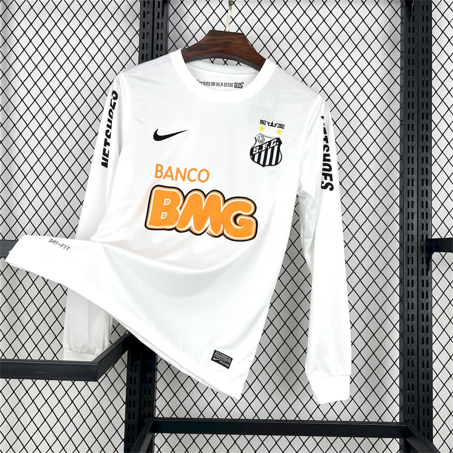 Retro Santos 2012 Home Long Sleeve Jersey - ManixJersey