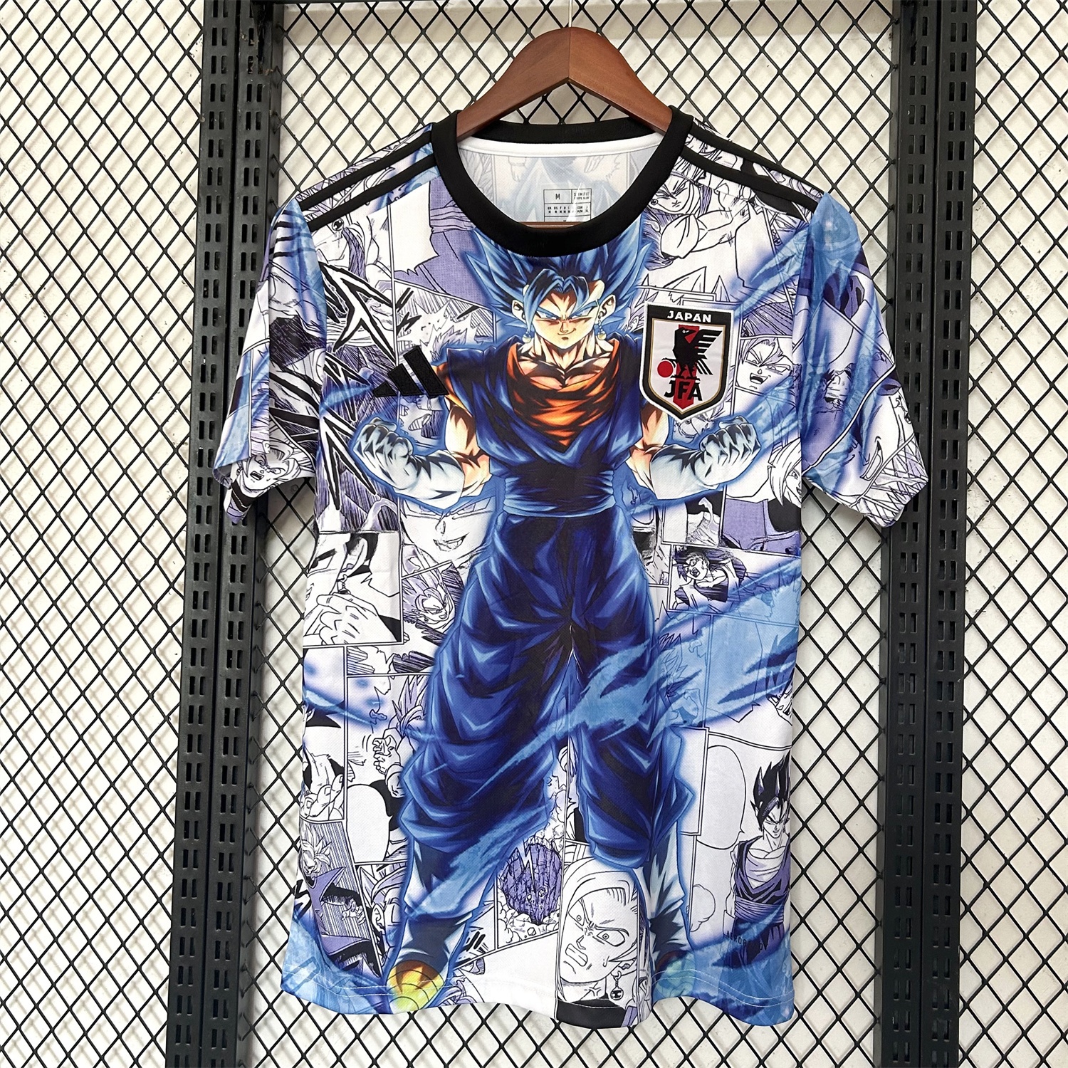 Japan 25-26 Blue Goku Black & White Background Special Jersey - Fans Version - ManixJersey