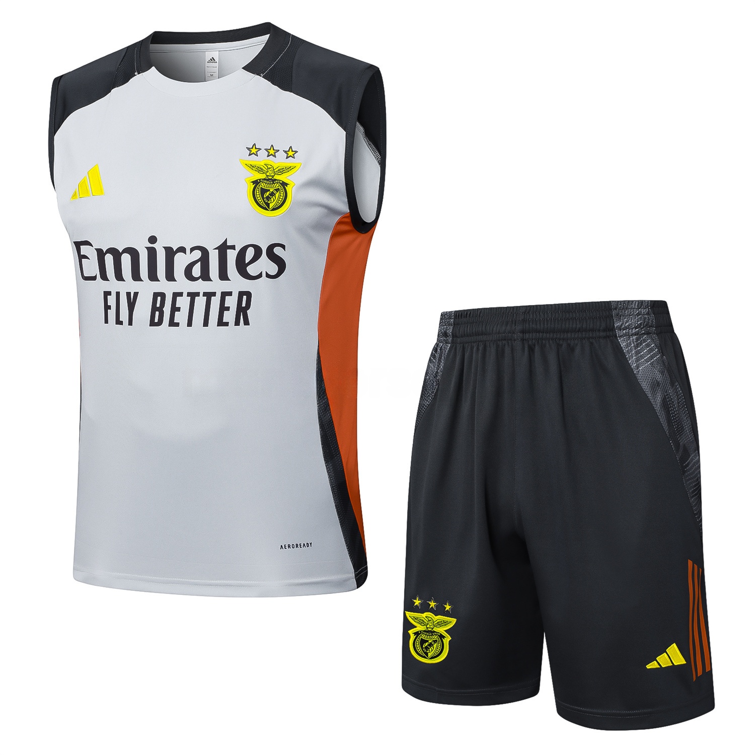 Benfica 25-26 Vest Training Set - Grey Vest and Deep Grey Shorts - ManixJersey