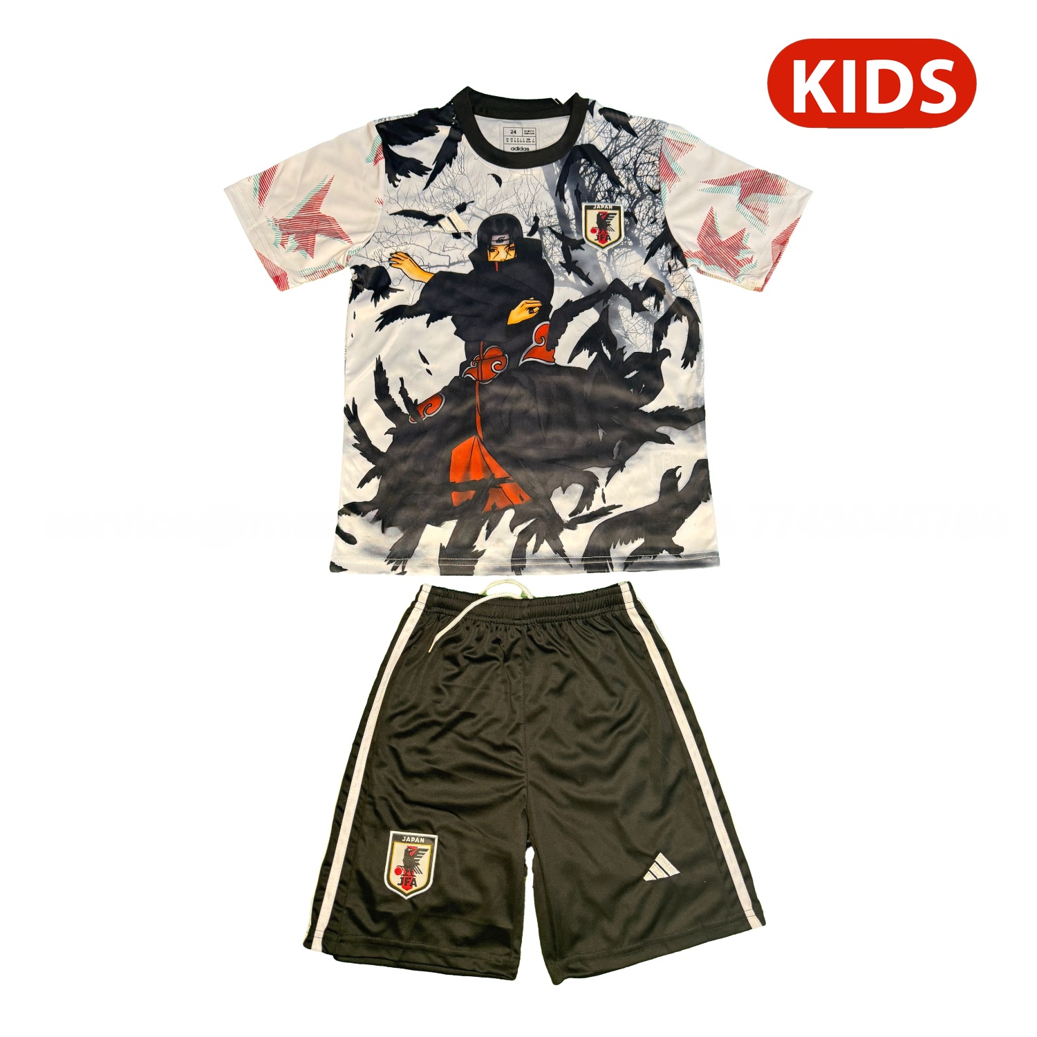 Japan 25-26 Uchiha Itachi White And Black Special Kids Kit - ManixJersey