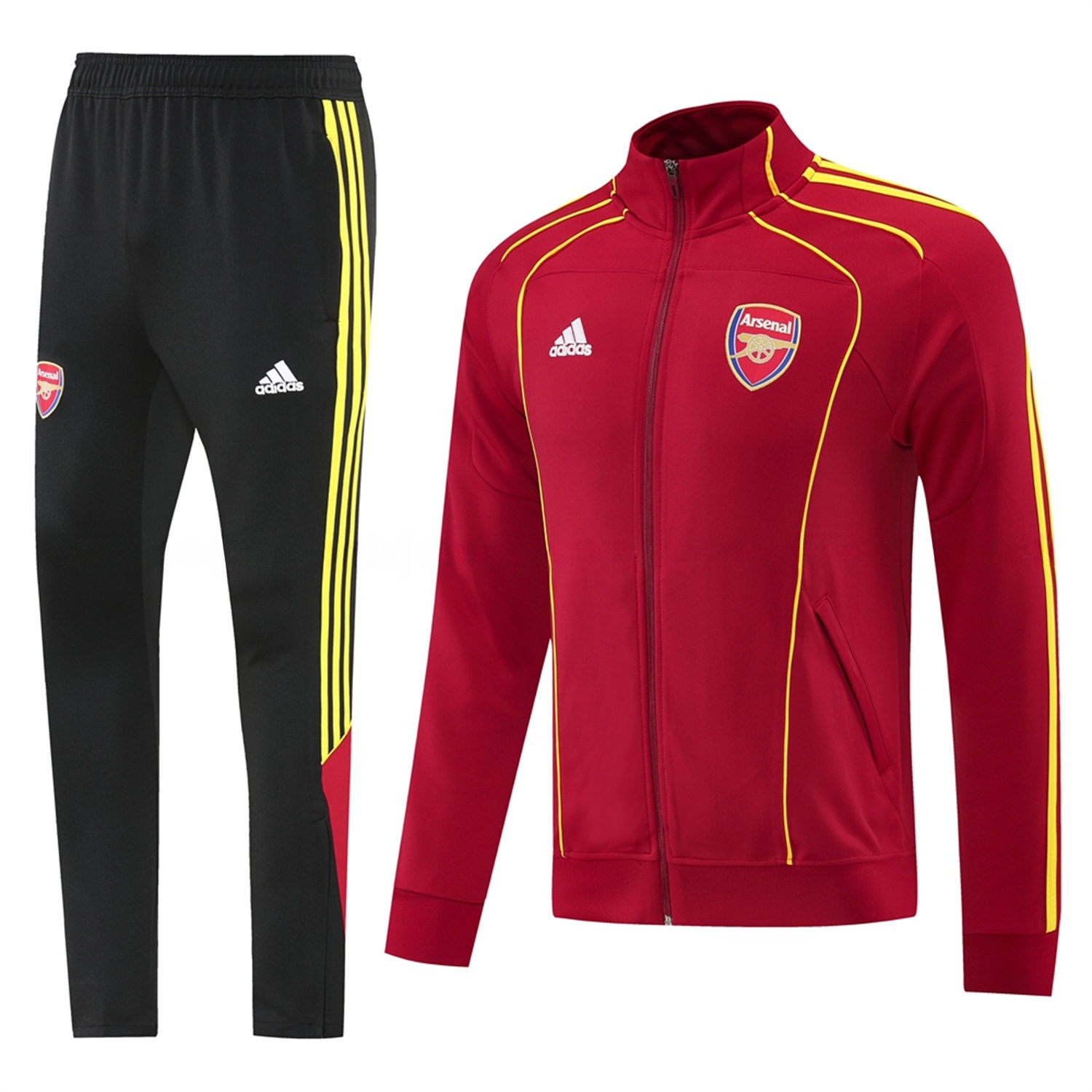 Arsenal 25-26 Jacket Training Tracksuit - Red Jackets & Black Pants - ManixJersey