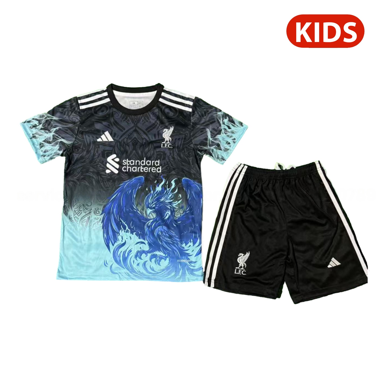 Liver.pool 25-26 Blue Liver.pool Bird Black Special Kids Kit - ManixJersey
