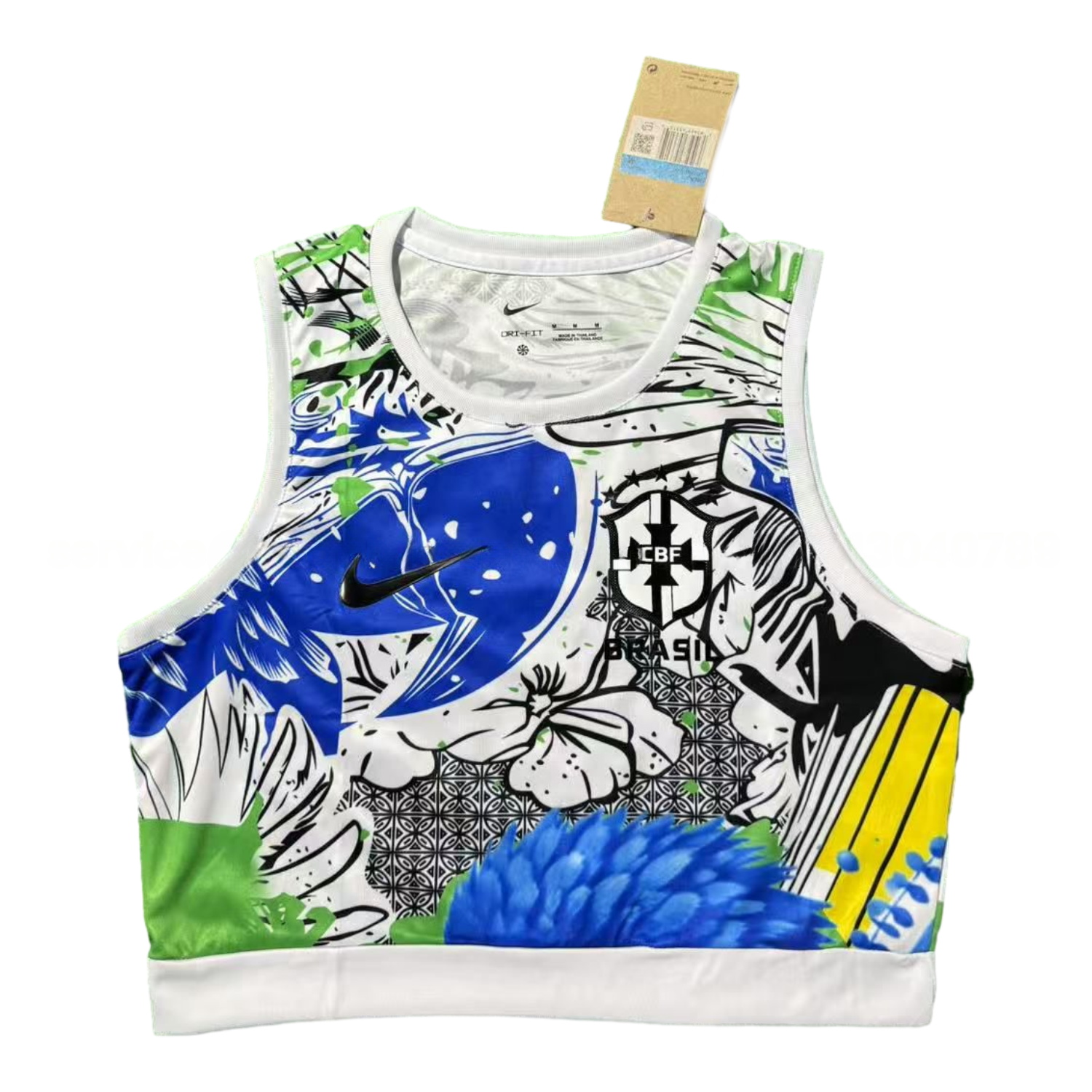 Women's Brazil 25-26 Blue Parrot Yoga Vest - ManixJersey