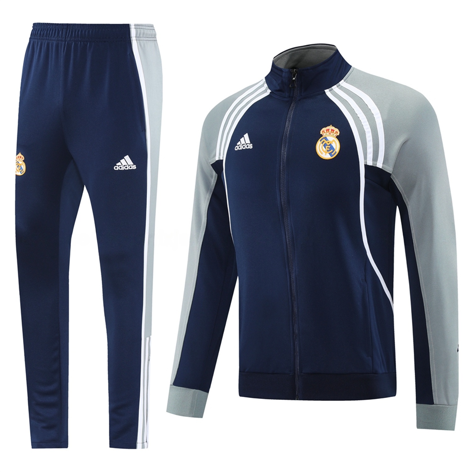 Real Madrid 25-26 Jacket Training Tracksuit - Blue Grey Jackets & Pants - ManixJersey