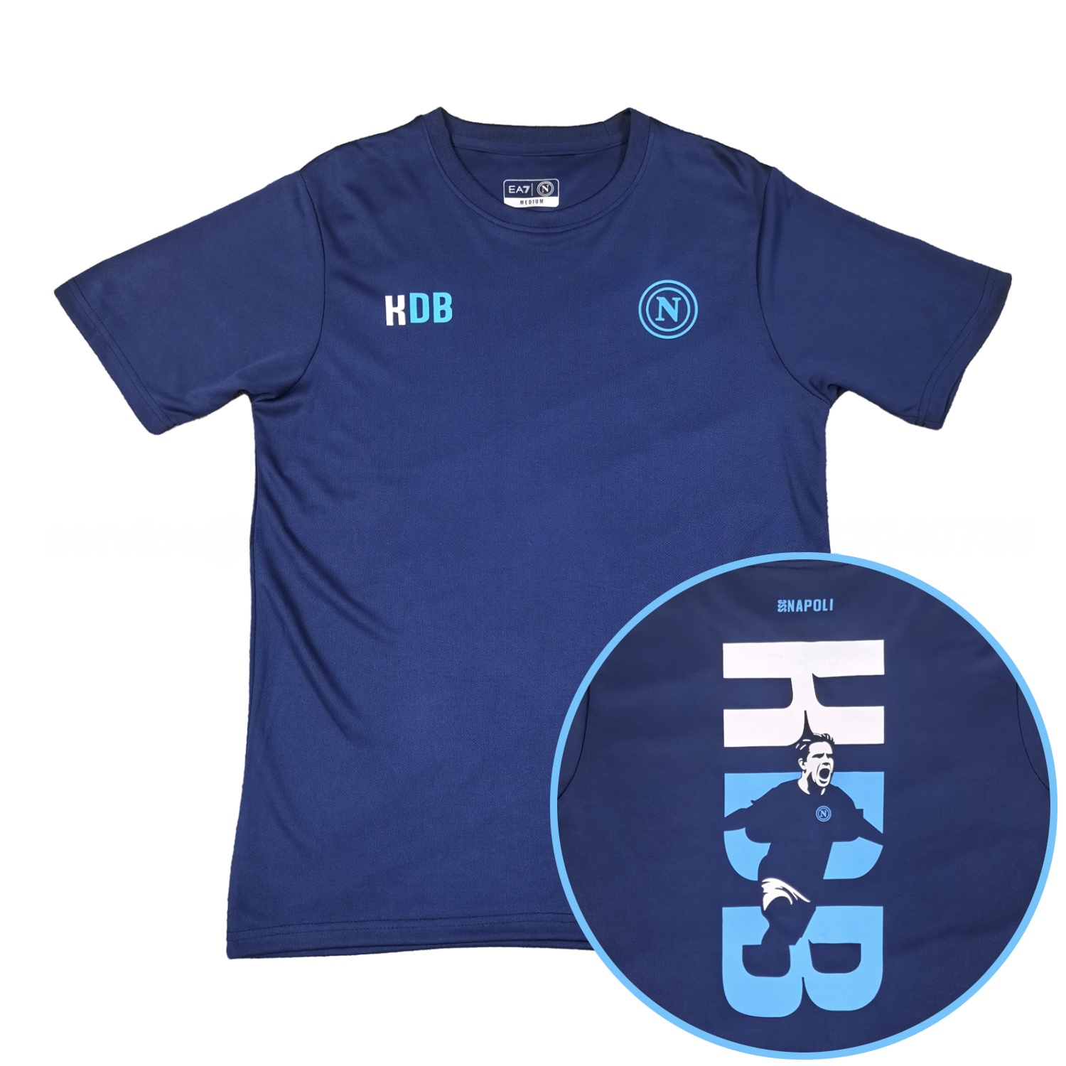 Napoli 25-26 KDB Special Commemorative Blue T-Shirt - ManixJersey