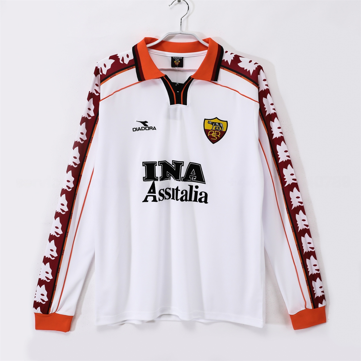 Retro Roma 1998-99 Away Long Sleeves Jersey - ManixJersey