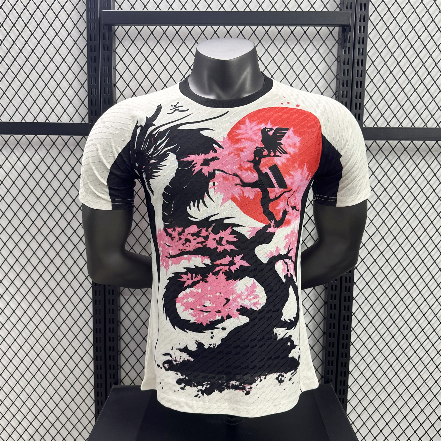 Japan 25-26 Black Dragon Cherry Blossom Tree White Special Jersey - Player Version - ManixJersey