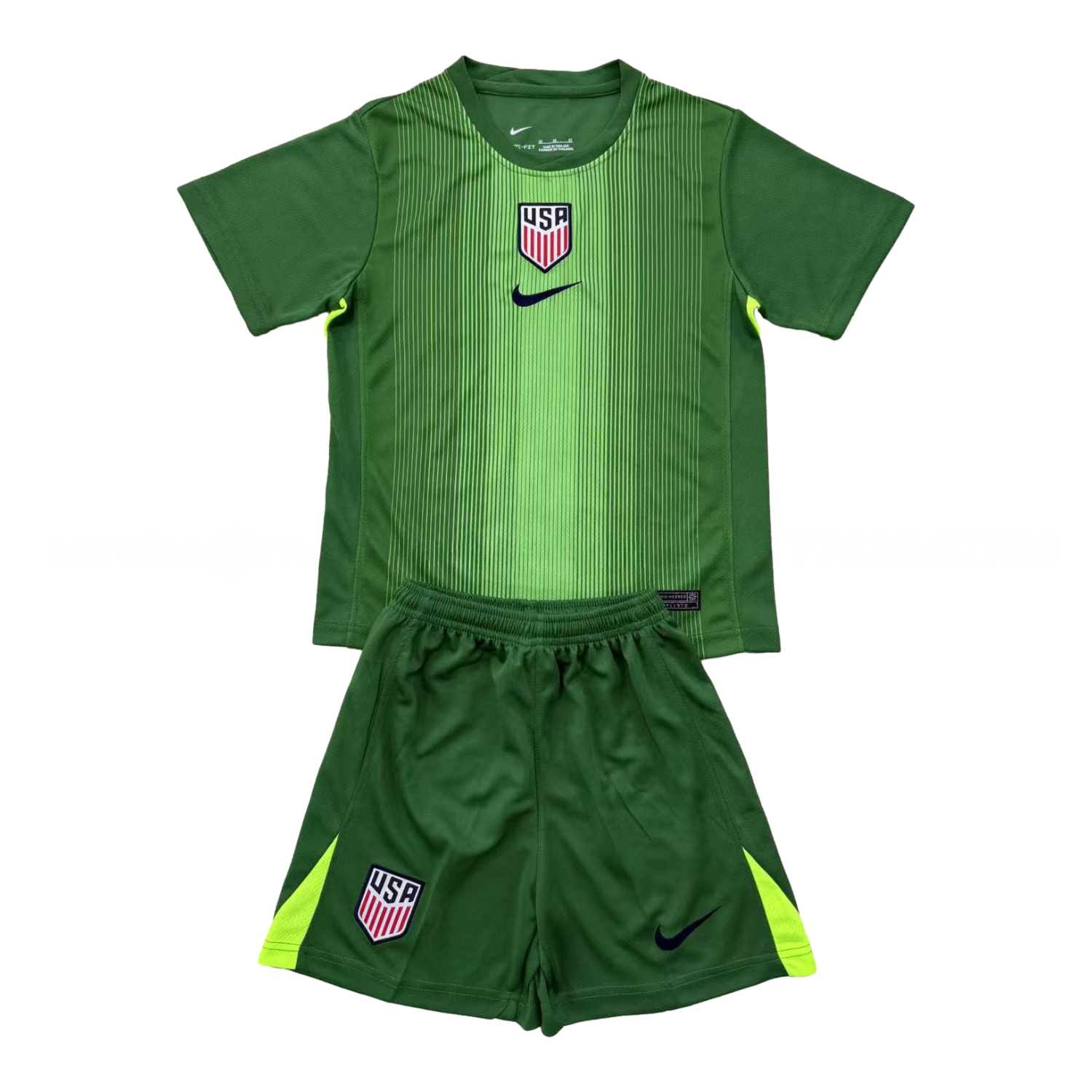 United States USA 25-26 Green Goalkeeper Men's Adult Jersey Set - Fans Version - ManixJersey