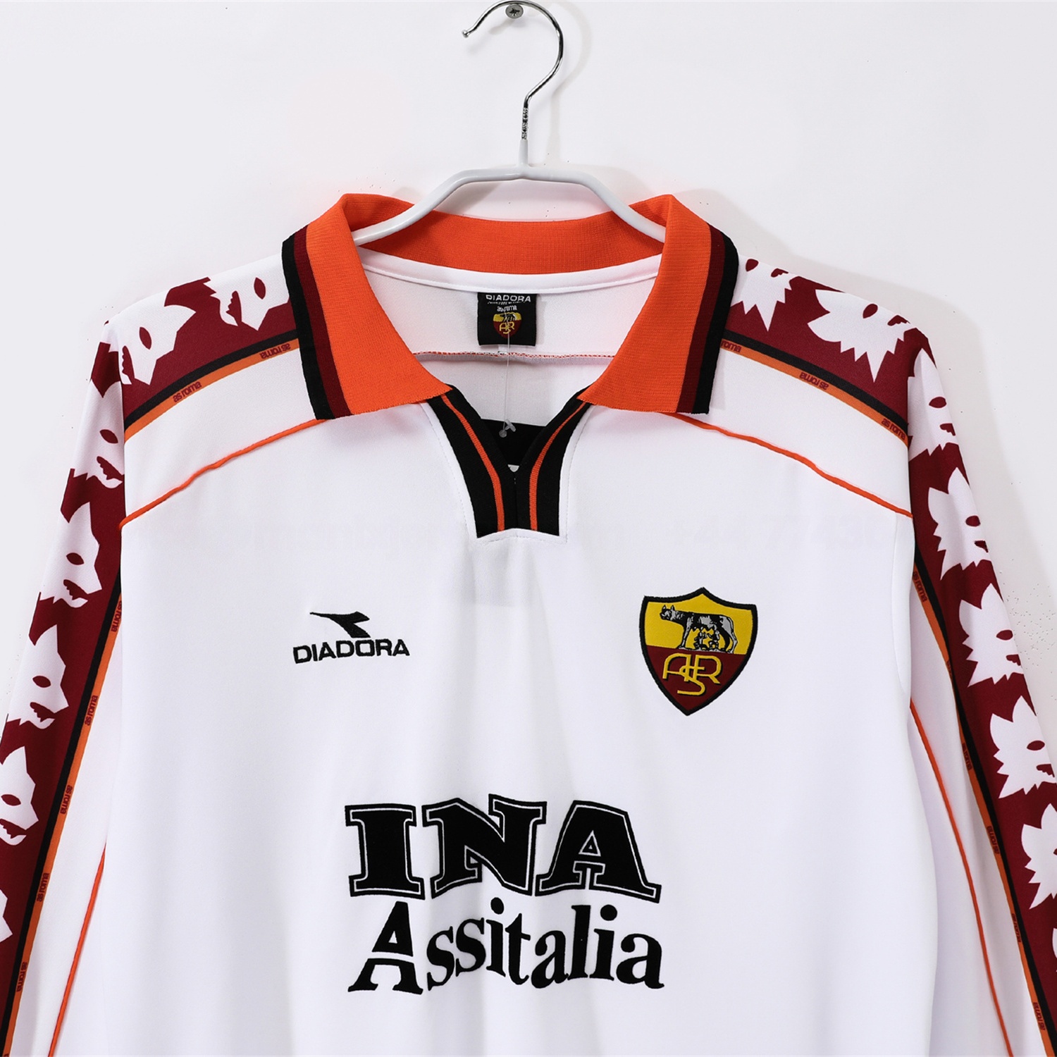 Retro Roma 1998-99 Away Long Sleeves Jersey - ManixJersey