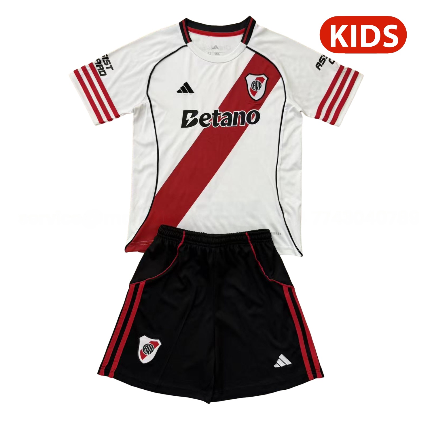 River Plate 25-26 Home Kids Kit - ManixJersey