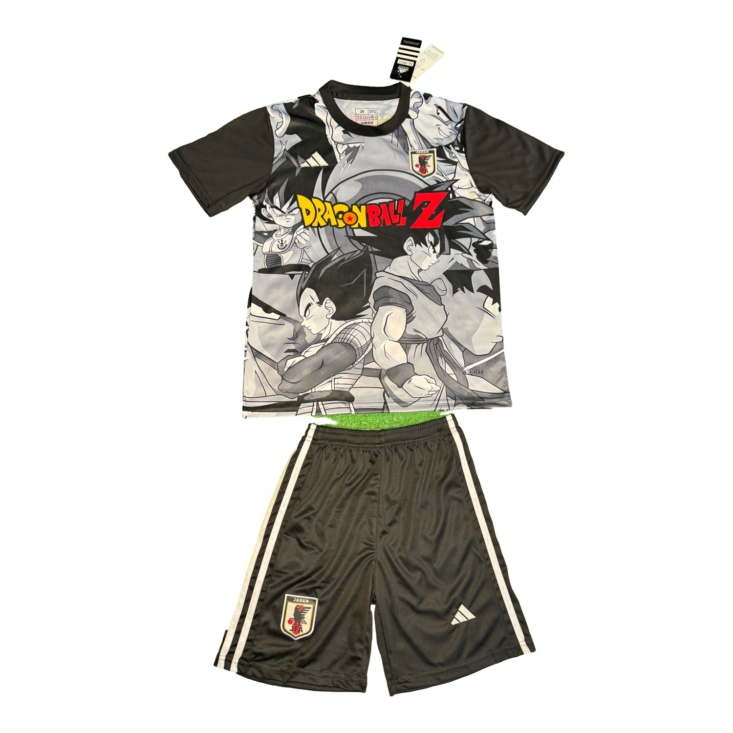 Japan 25-26 Vegeta & Son Goku Grey Special Kids Kit - ManixJersey
