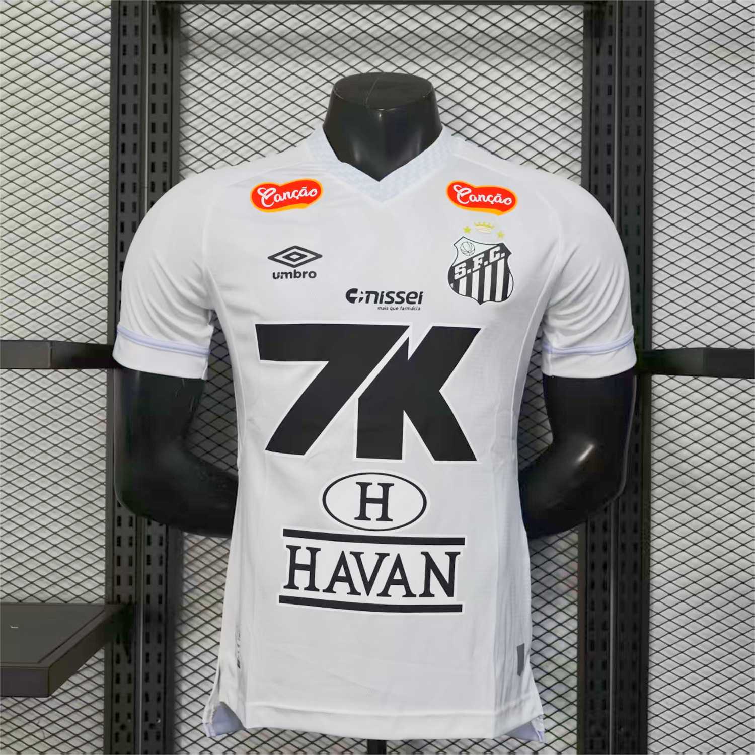 Santos 2025-26 Home White Jersey With Sponsors - Player Version - ManixJersey