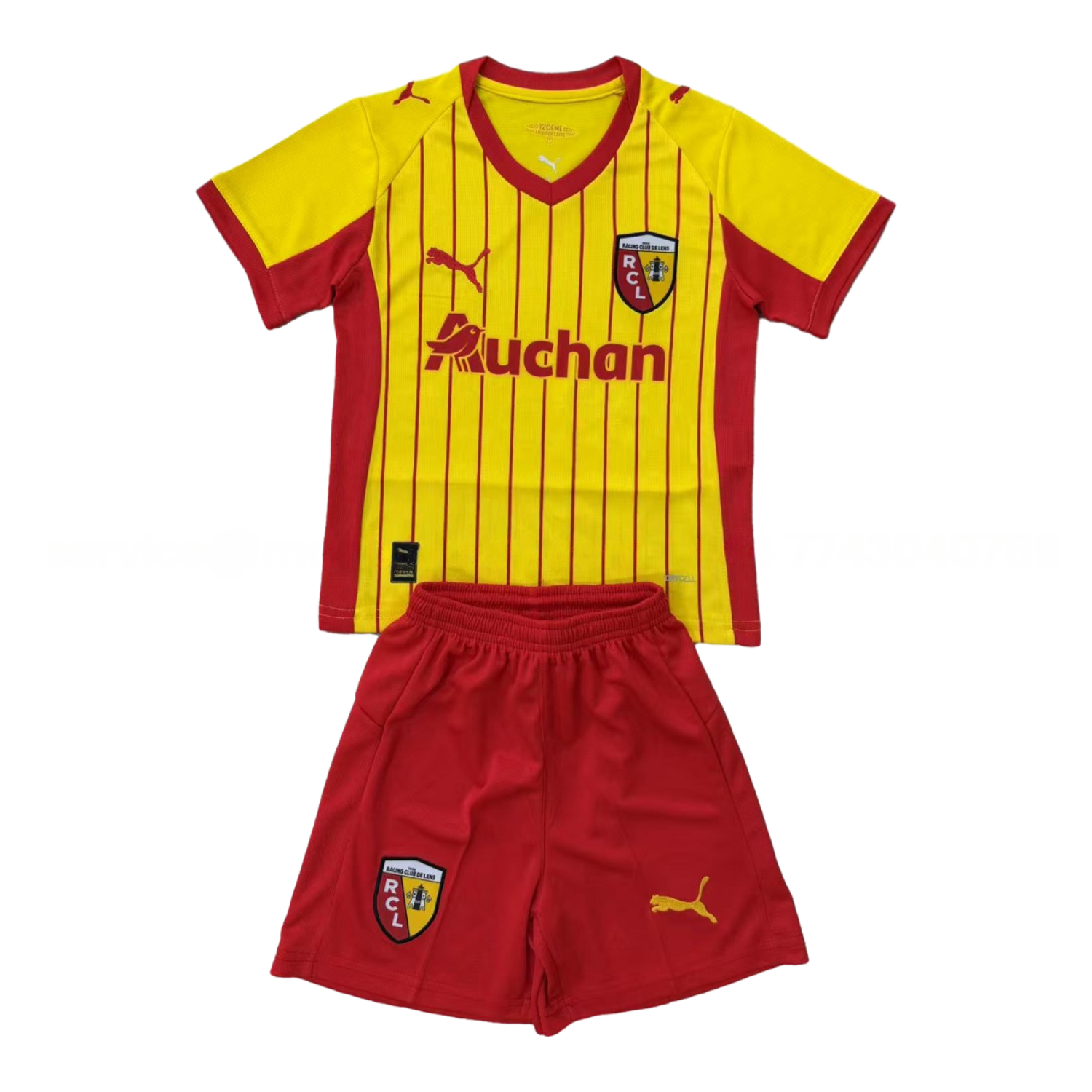 RC Lens 25-26 Home Men's Adult Jersey Set - Fans Version - ManixJersey