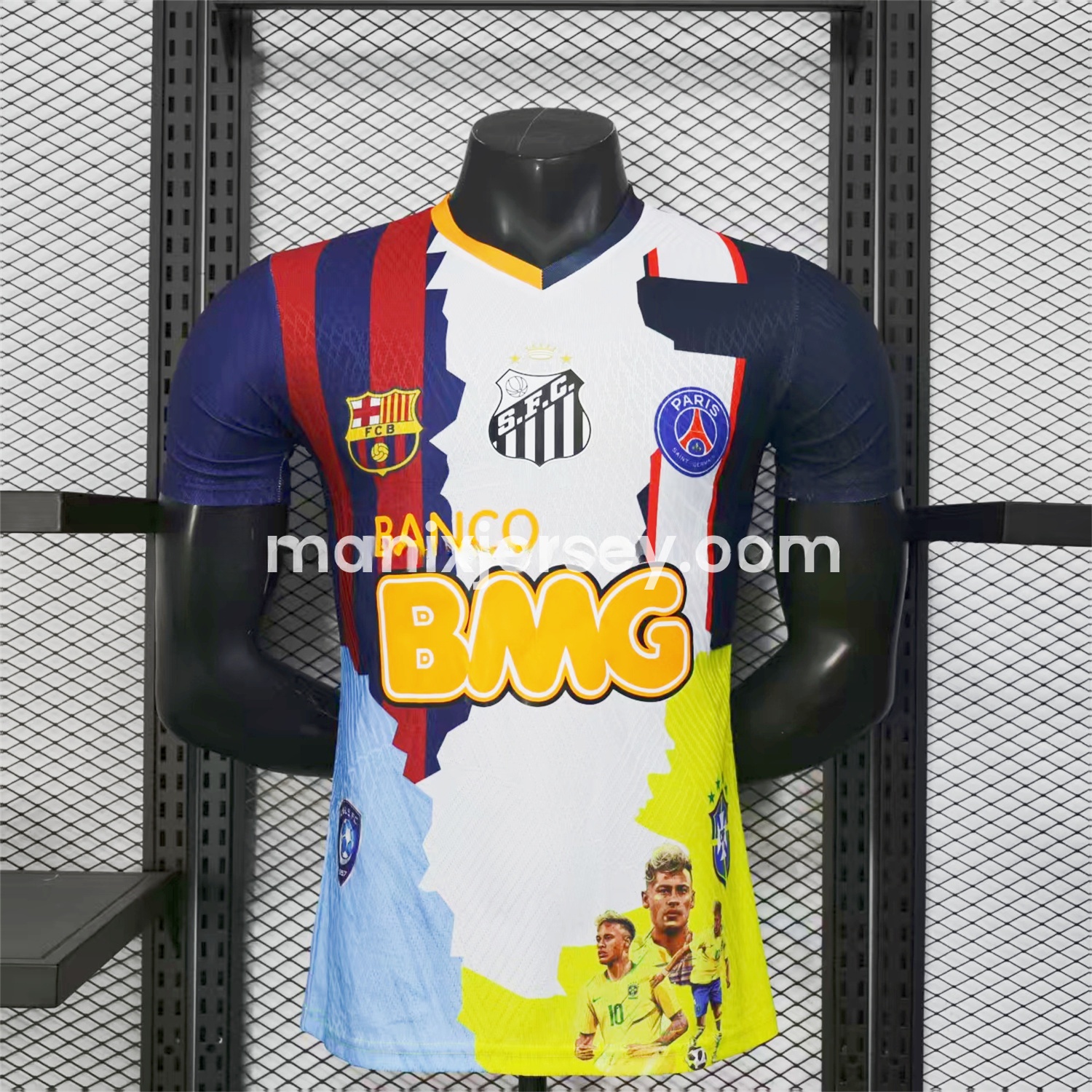 Neymar Career Commemorative Jersey - Player Version - Barcelona Brazil Paris Saint-Germain PSG Santos Al Hilal SFC - ManixJersey
