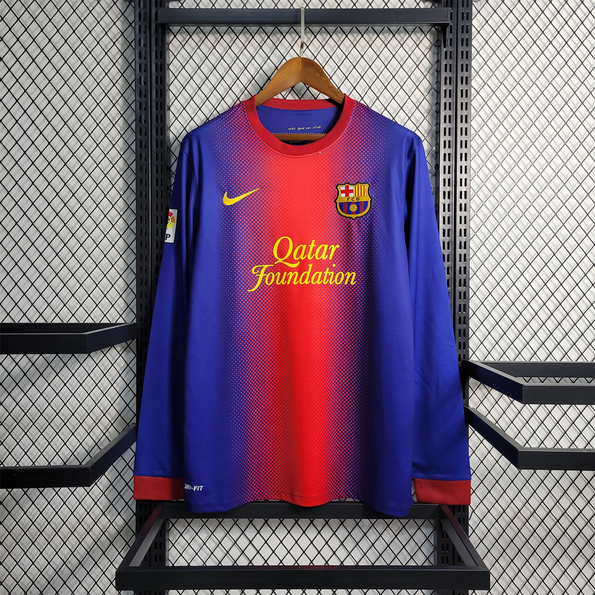 Retro Barcelona 12-13 Home Stadium Long Sleeve Jersey - ManixJersey