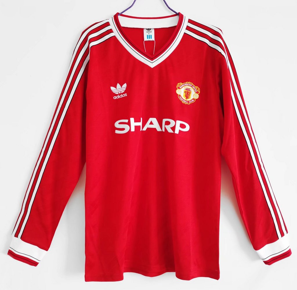 Retro Manchester United 86-88 Home Long Sleeve Jersey - ManixJersey