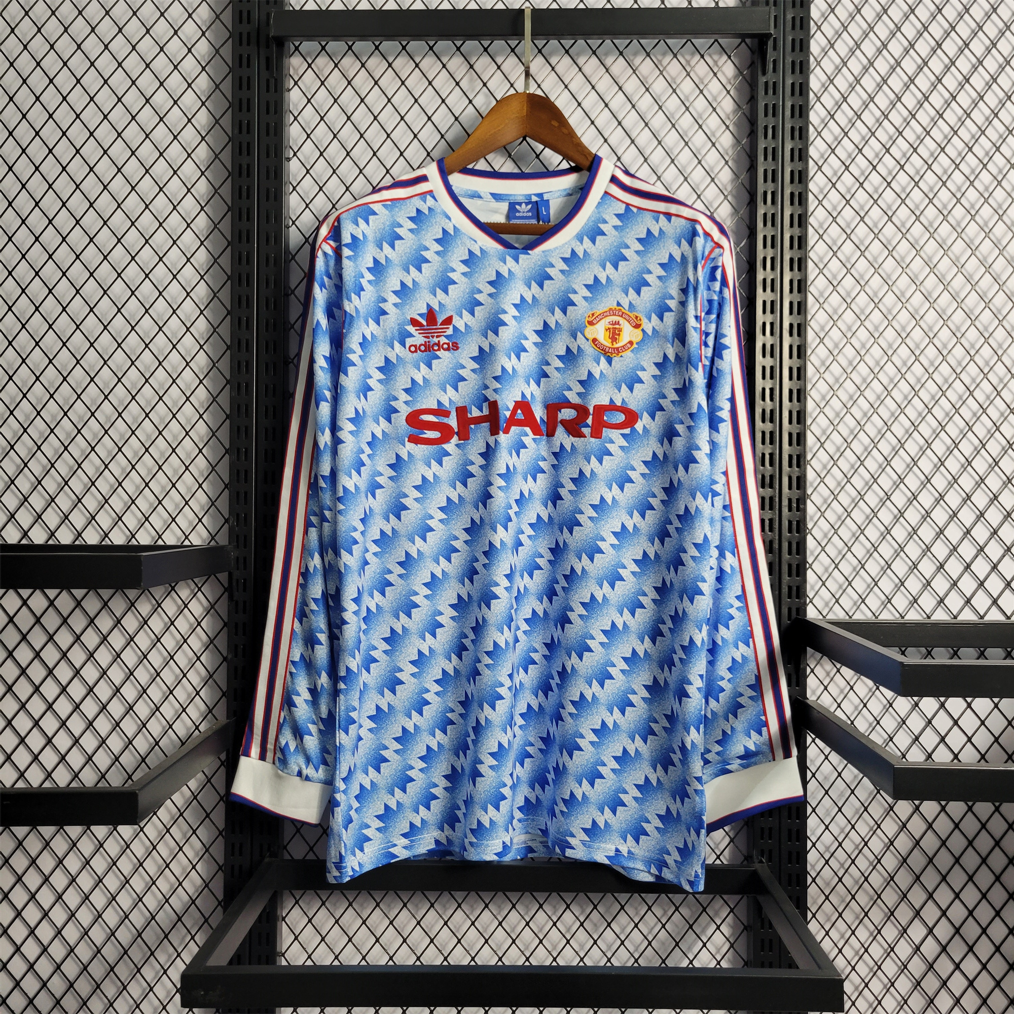 Retro Manchester United 90-92 Away Long Sleeve Jersey - ManixJersey