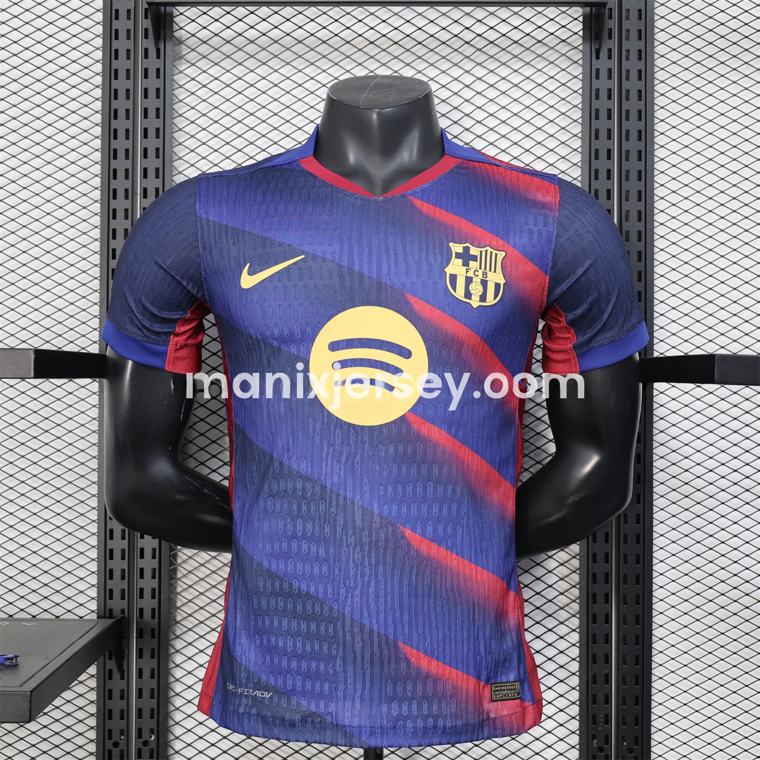 Barcelona 25-26 Red Diagonal Special Blue Jersey - Player Version - ManixJersey