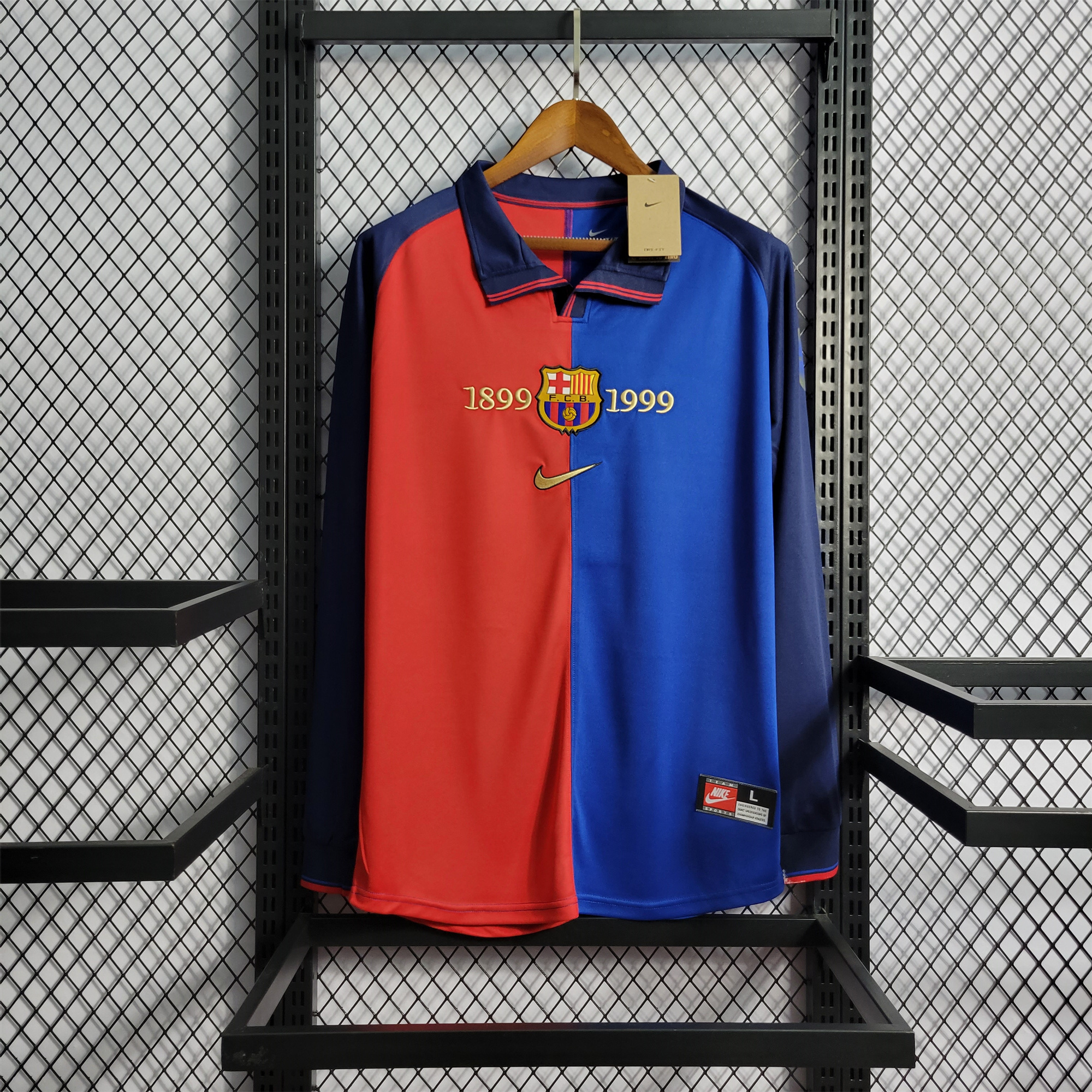 Retro Barcelona Centenary Edition Long Sleeve Jersey - ManixJersey
