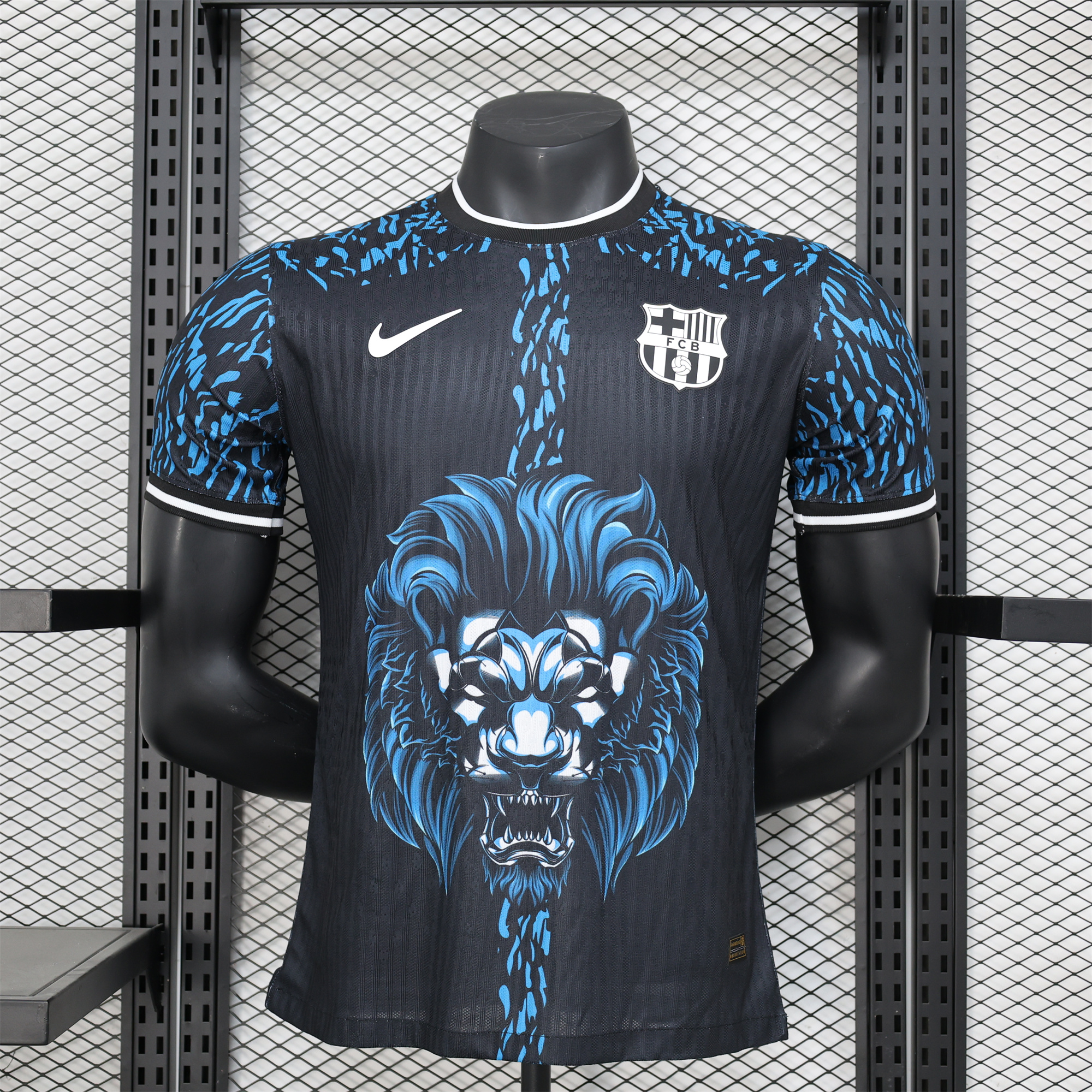 Barcelona 24-25 Balck and Blue Lion Special Edition Jersey - Player Version - ManixJersey