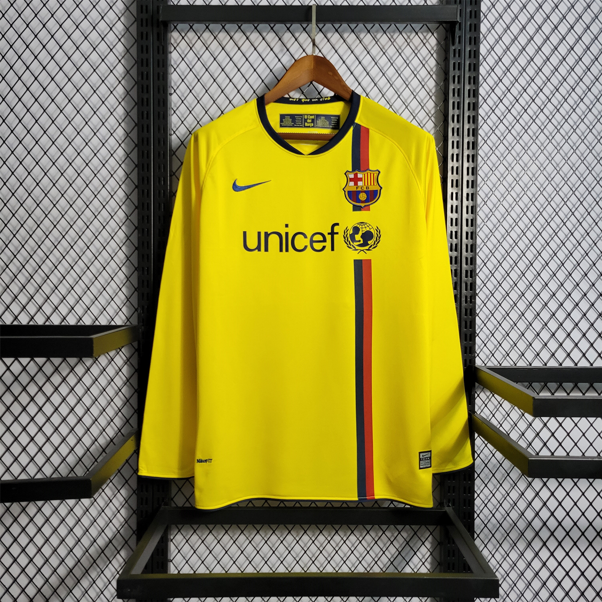 Retro Barcelona 08-09 Away Stadium Long Sleeve Jersey - ManixJersey