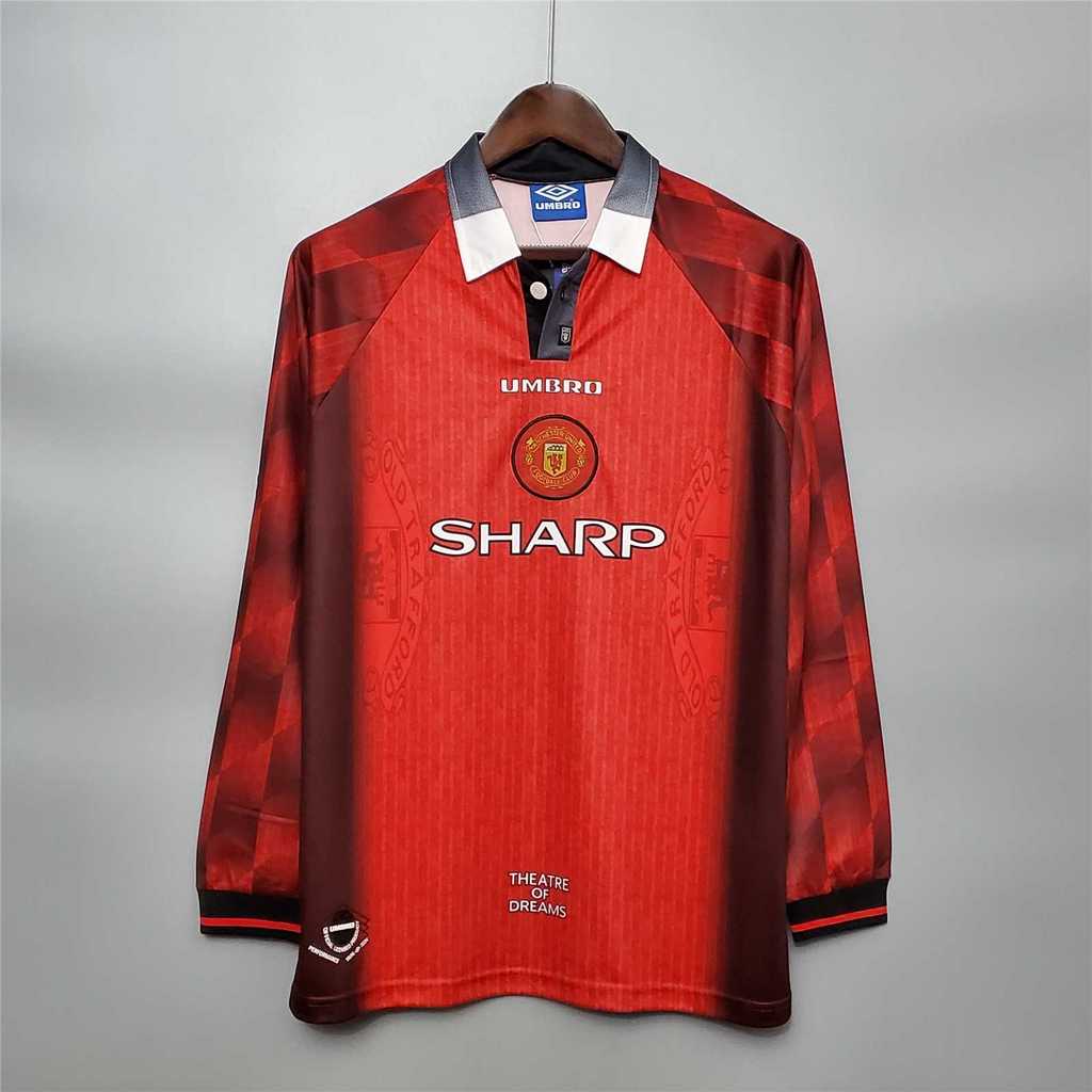 Retro Manchester United 96-97 Home Long Sleeve Jersey - ManixJersey