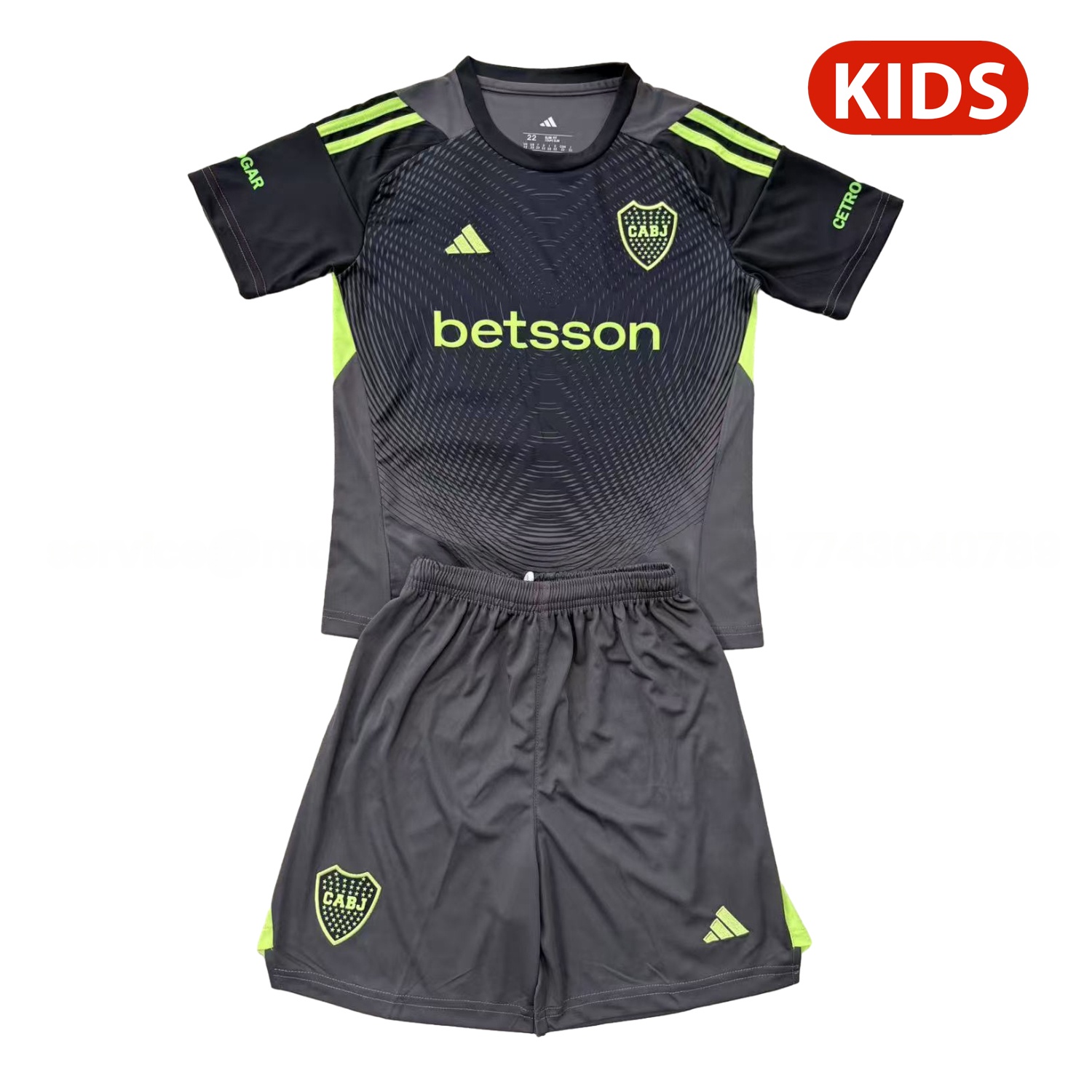 Boca Juniors 25-26 Black Goalkeeper Kids Kit - ManixJersey