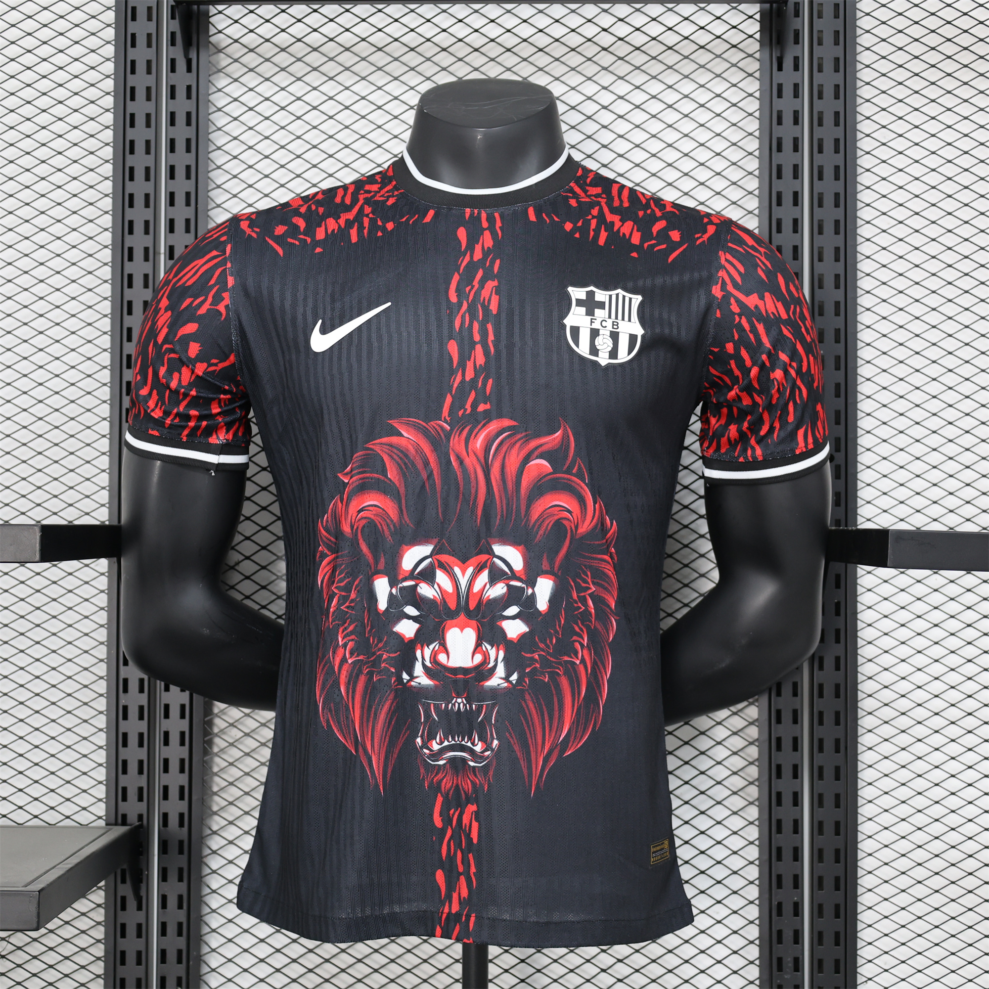 Barcelona 24-25 Balck and Red Lion Special Edition Jersey - Player Version - ManixJersey