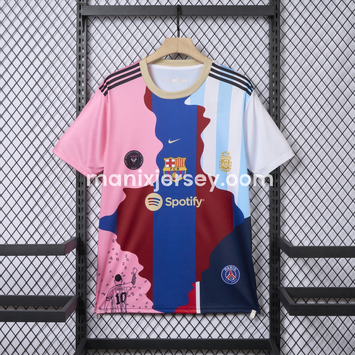 Messi Career Commemorative Jersey - Fans Version - Barcelona Argentina Paris Saint-Germain PSG INT M.A.M - ManixJersey