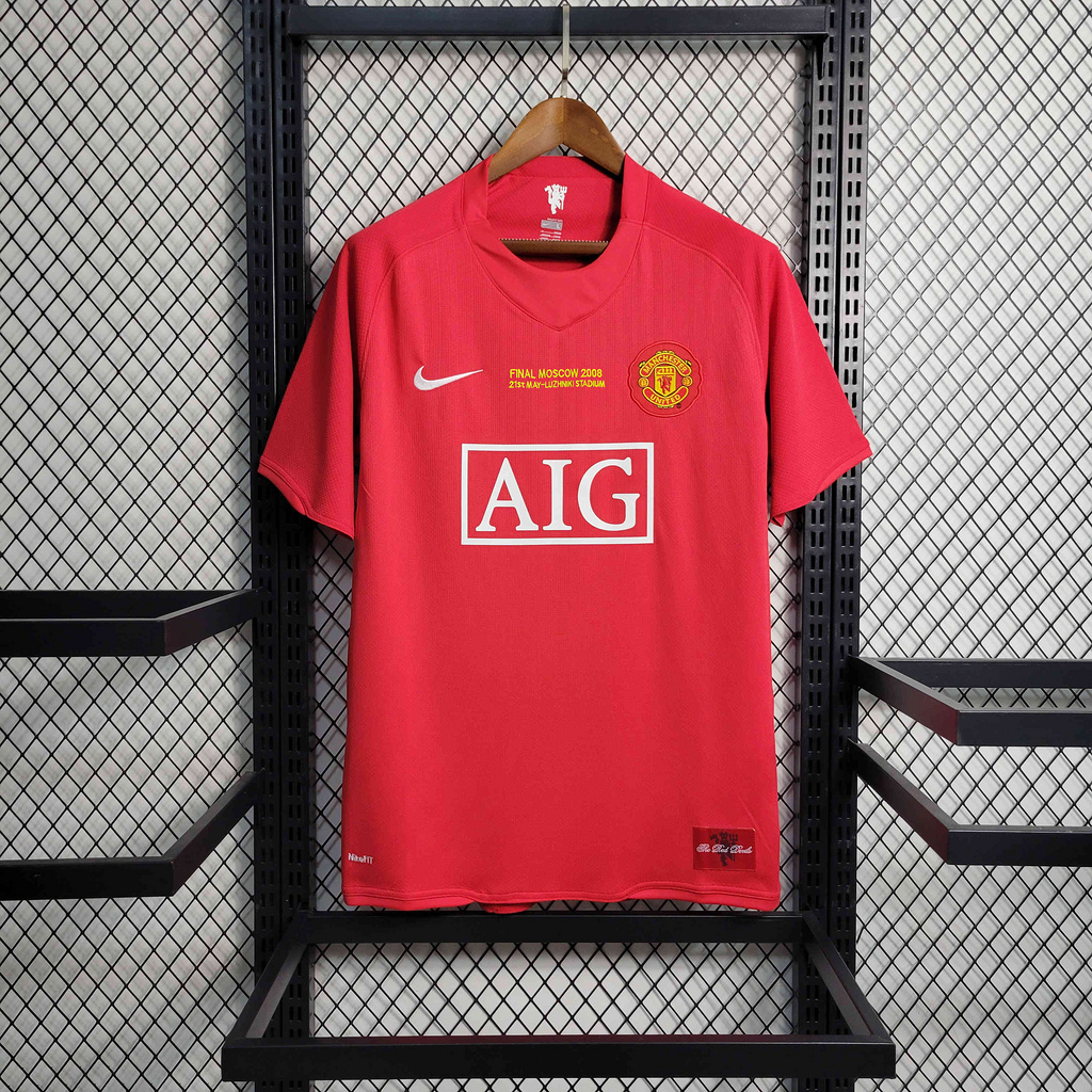 Retro Manchester United 07-08 Home Jersey - Champions League Final Version - ManixJersey