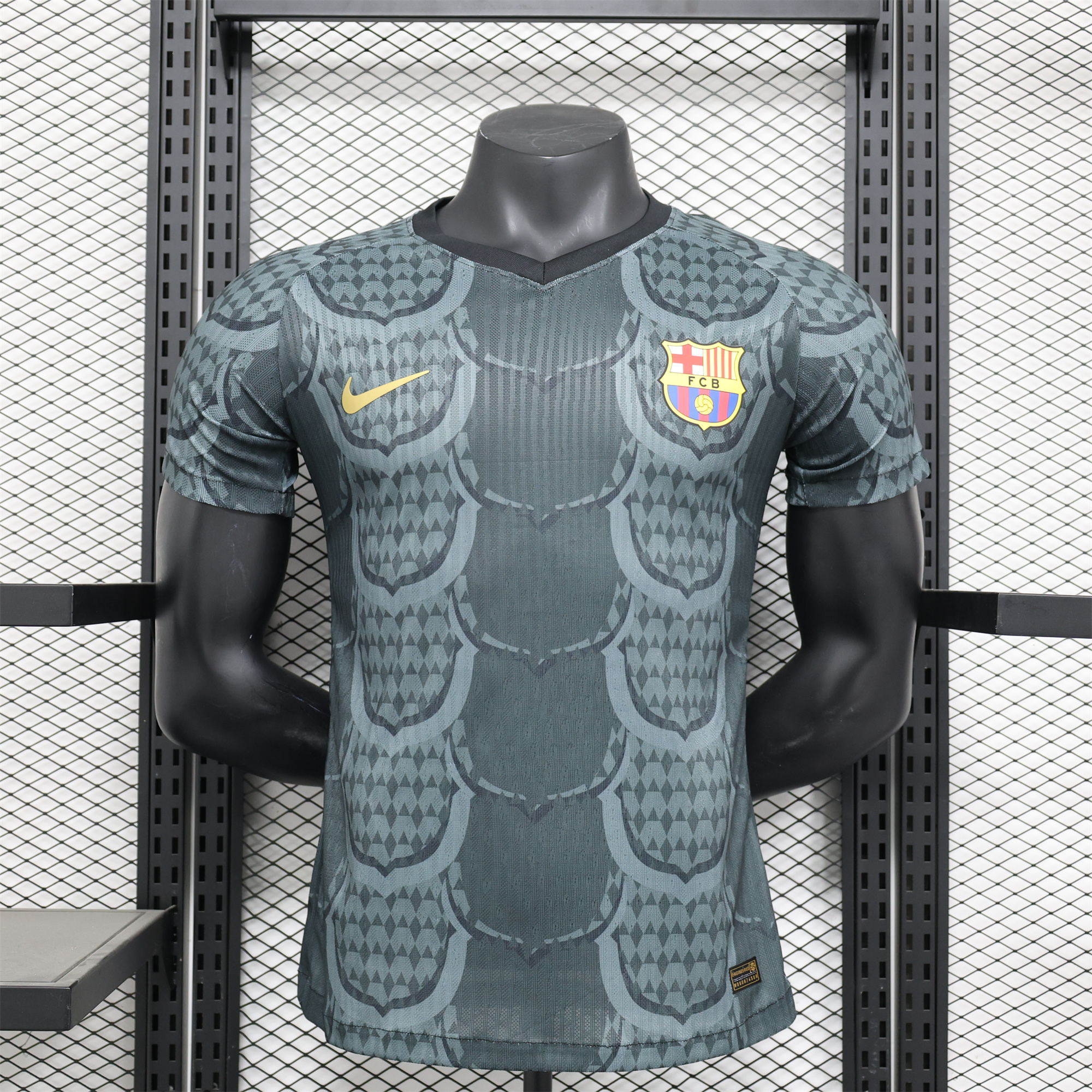 Barcelona 24-25 Gray Scales Texture Special Edition Jersey - Player Version - ManixJersey