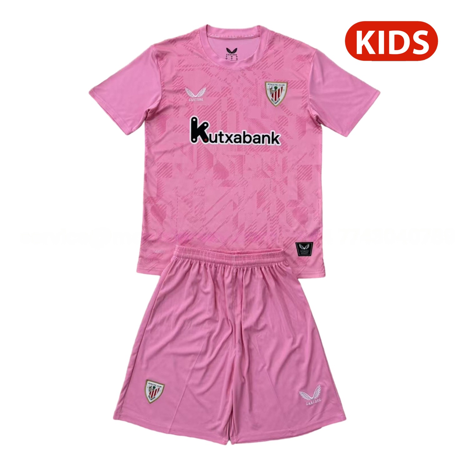 Athletic Bilbao 25-26 Pink Goalkeeper Kids Kit - ManixJersey