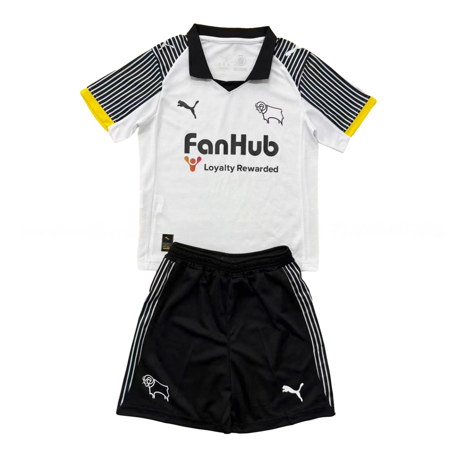 Derby County 25-26 Home Men's Adult Jersey Set - Fans Version - ManixJersey