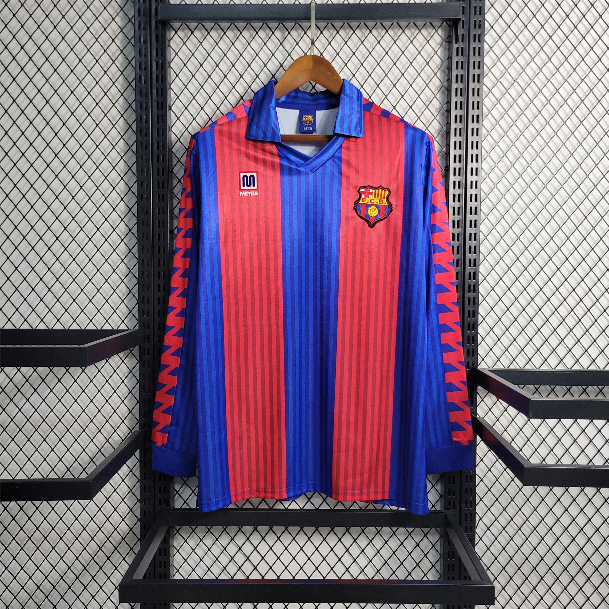 Retro Barcelona 90-92 Home Stadium Long Sleeve Jersey - ManixJersey