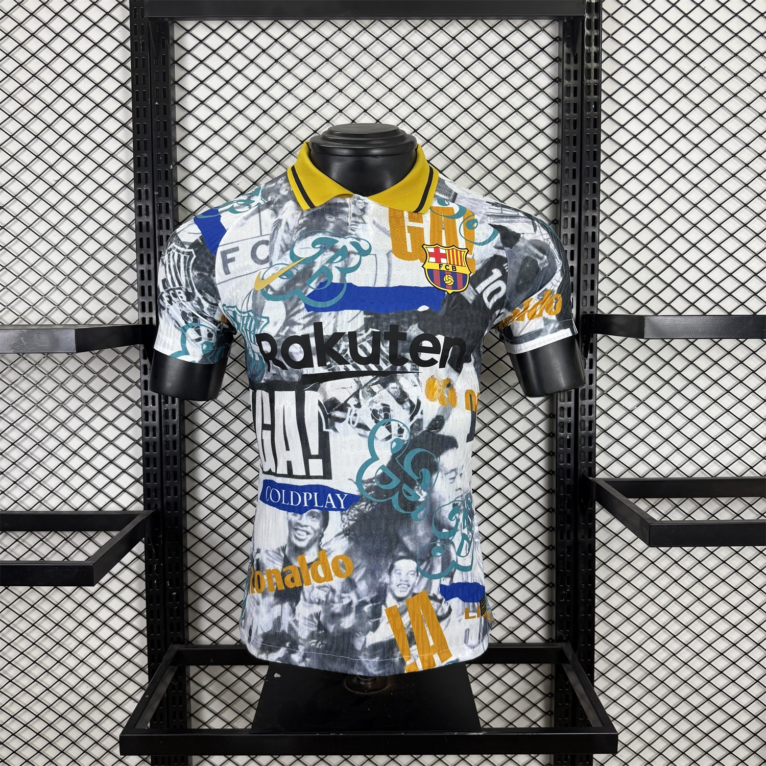 Barcelona 25-26 Ronaldinho Photo Collage Style POLO Colorful Special Jersey - Player Version - ManixJersey