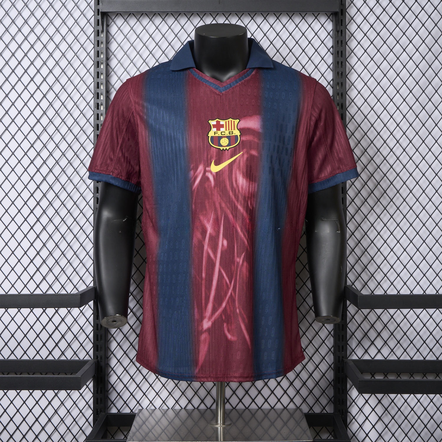 Barcelona x Travis Scott 2000-01 Home Retro Style Skeleton Jersey - Player Version - ManixJersey
