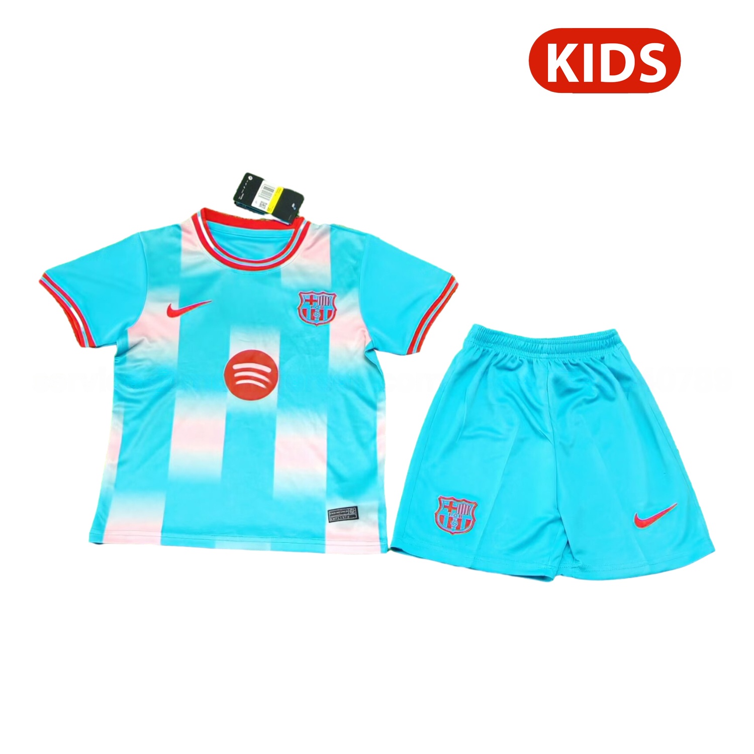 Barcelona 25-26 Blue And Pink Special Kids Kit - ManixJersey