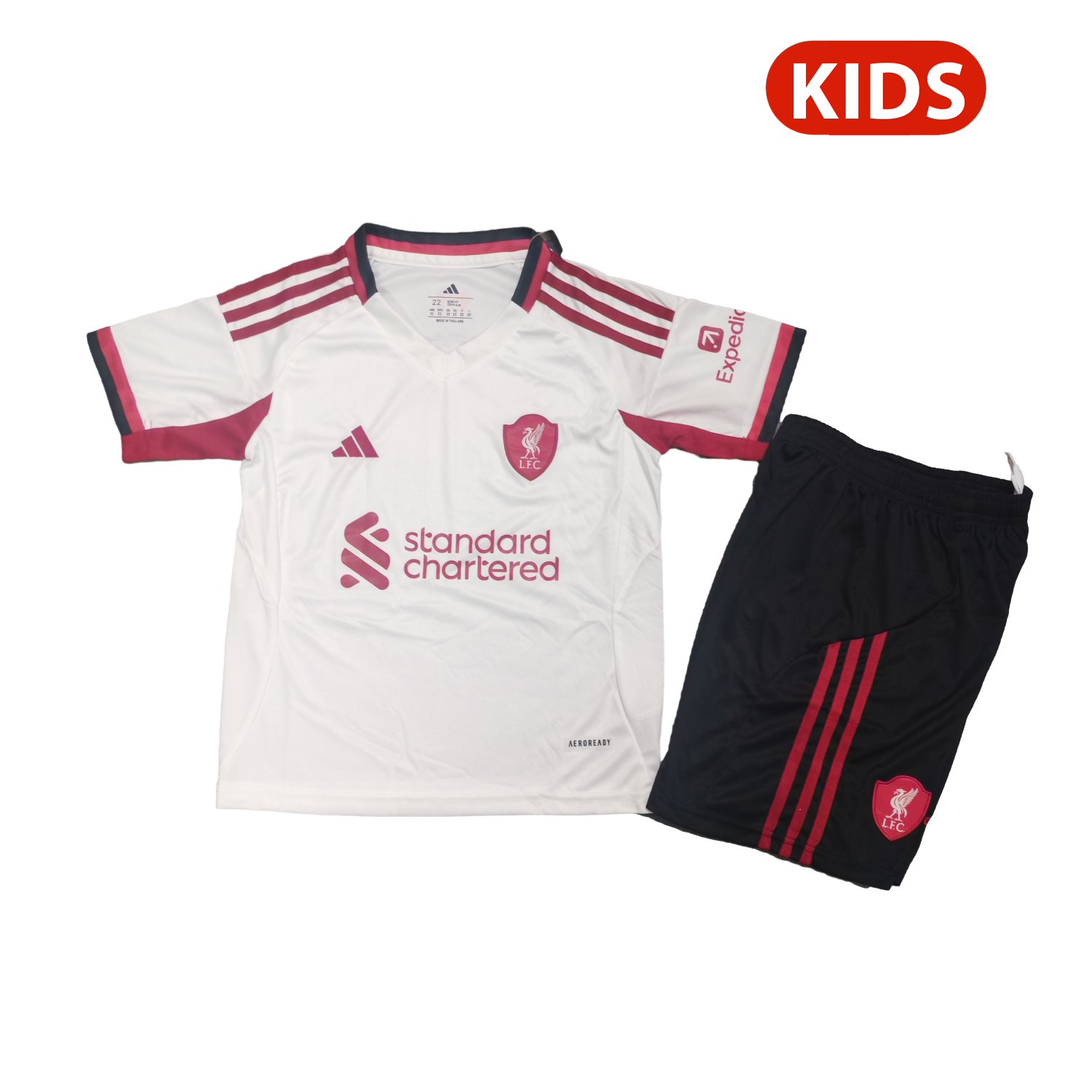 Liver.pool 25-26 Away White 25-26 Kids Kit - ManixJersey