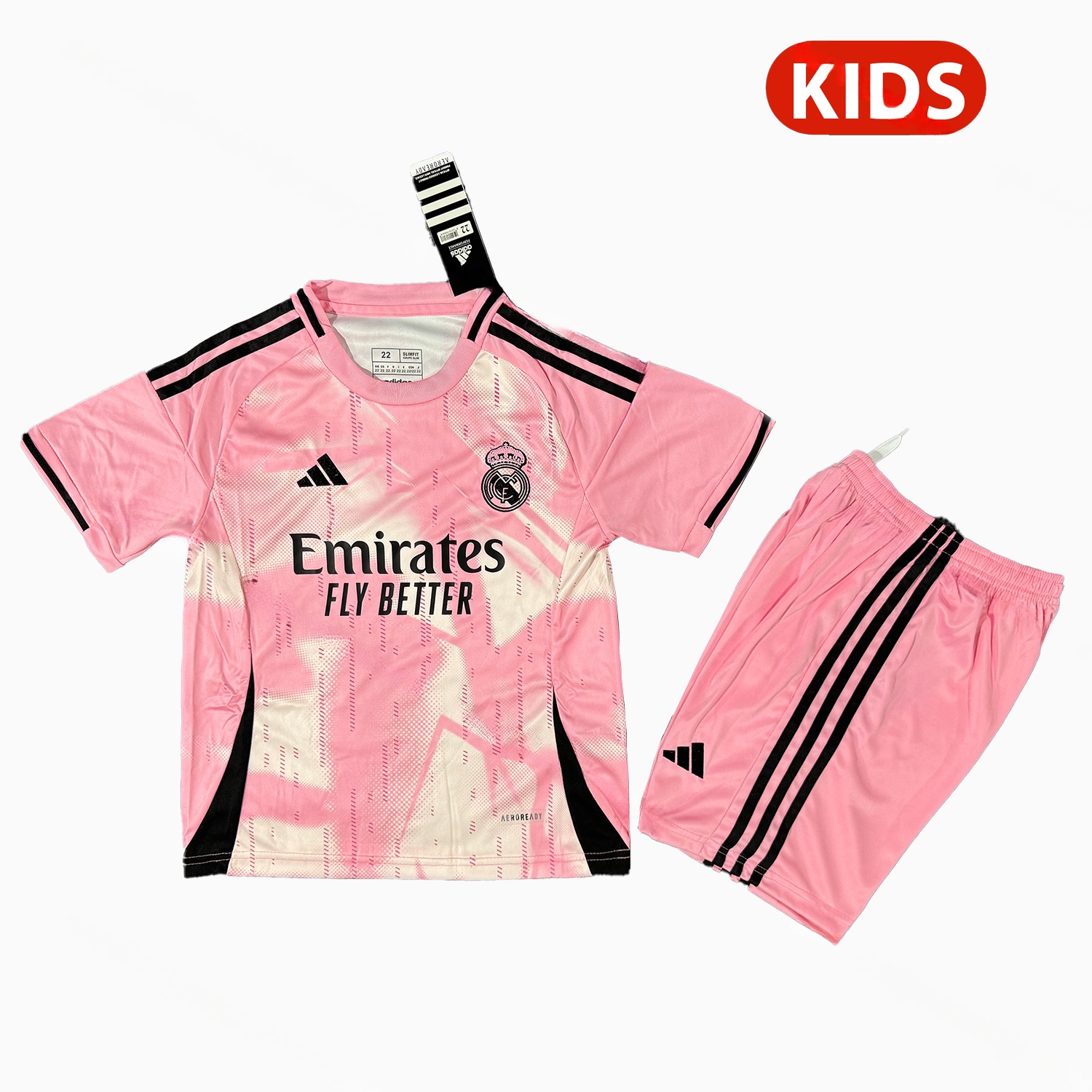 Real Madrid 25-26 Pink And White Special Kids Kit - ManixJersey