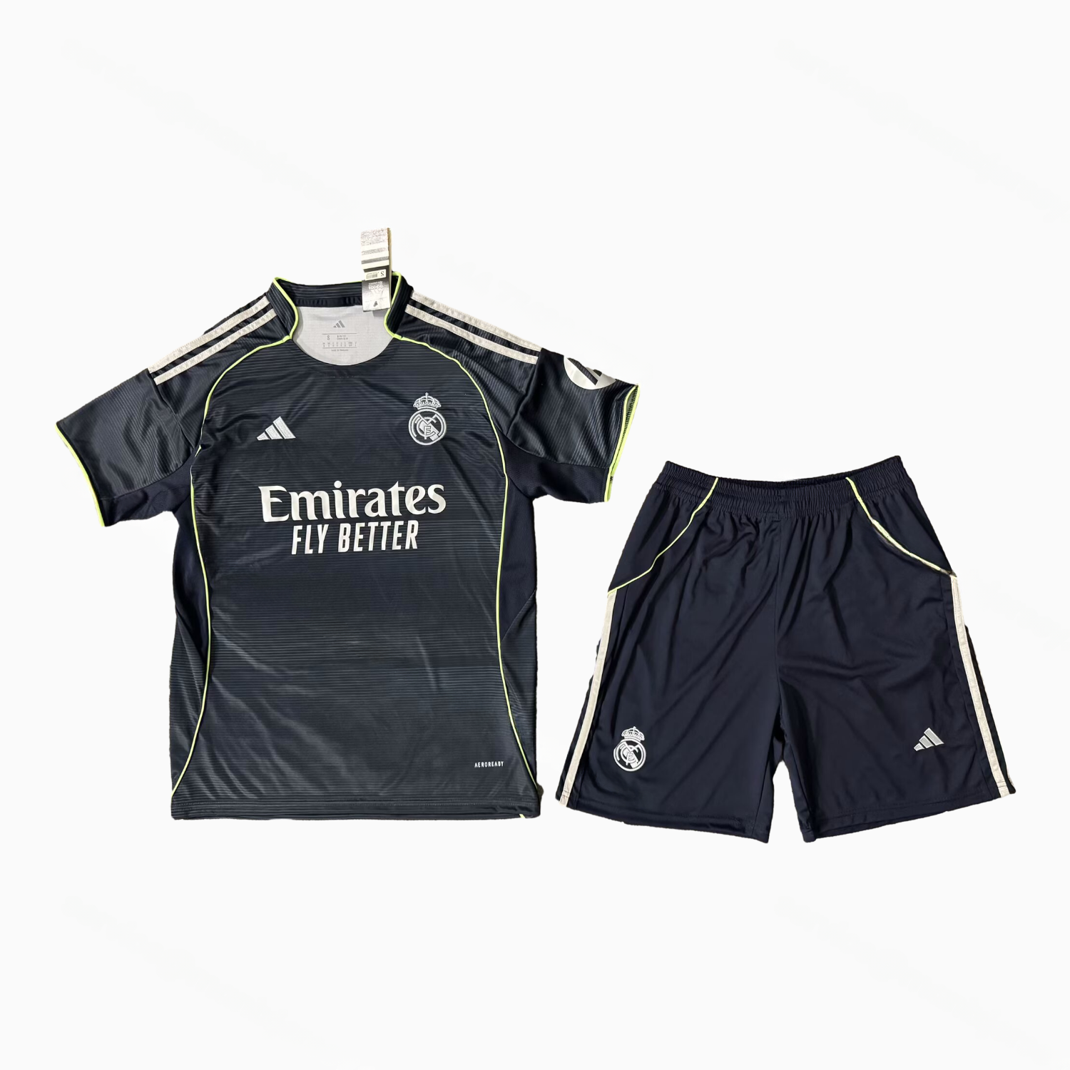 Real Madrid 25-26 Third Black Men's Adult Jersey Set - Fans Version - ManixJersey