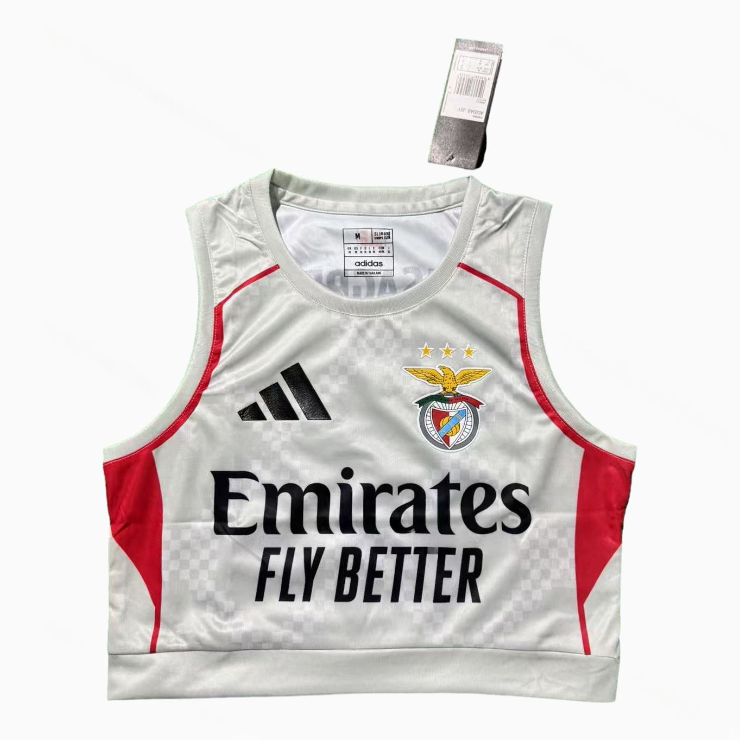 Women's Benfica 25-26 Away White Yoga Vest - ManixJersey