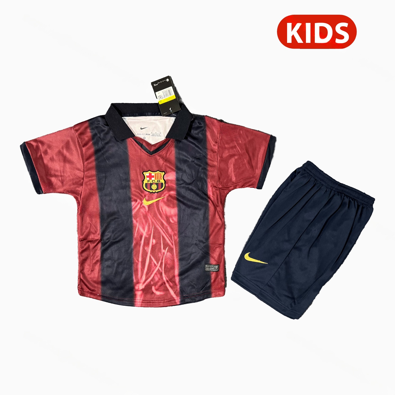 Barcelona 25-26 Retro Style Ghost Special Kids Kit - ManixJersey
