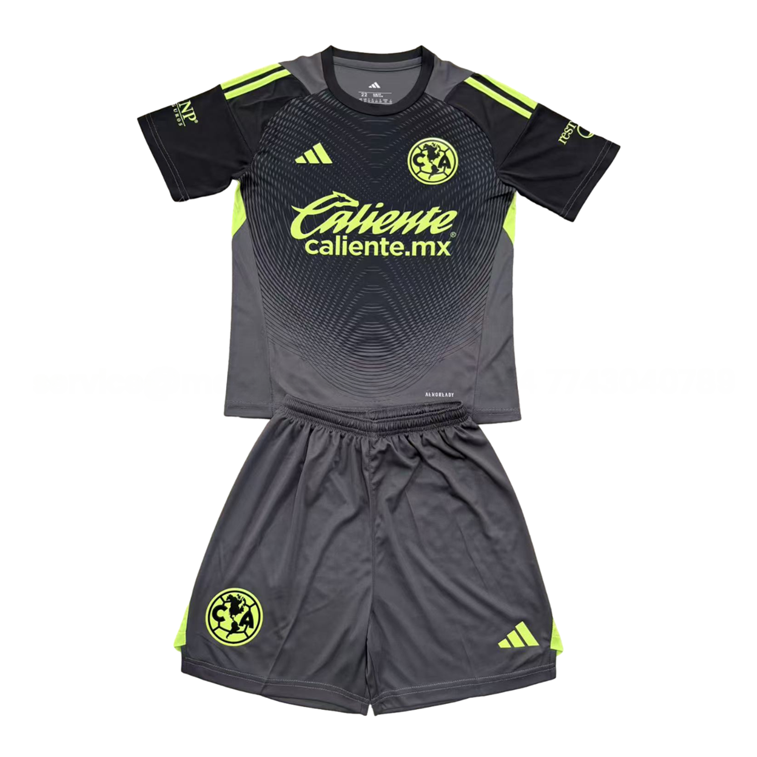 Club América 25-26 Black Goalkeeper Men's Adult Jersey Set - Fans Version - ManixJersey