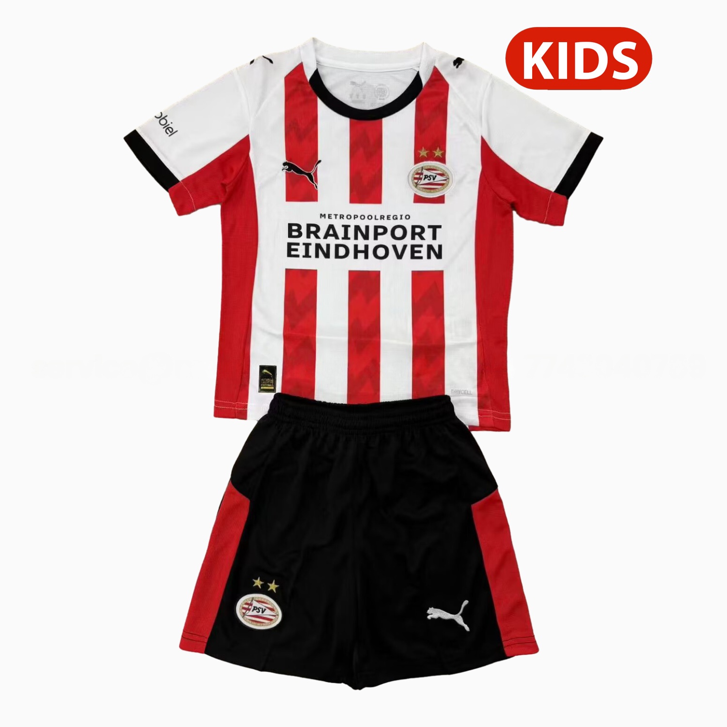 PSV Eindhoven 25-26 Home Kids Kit - ManixJersey